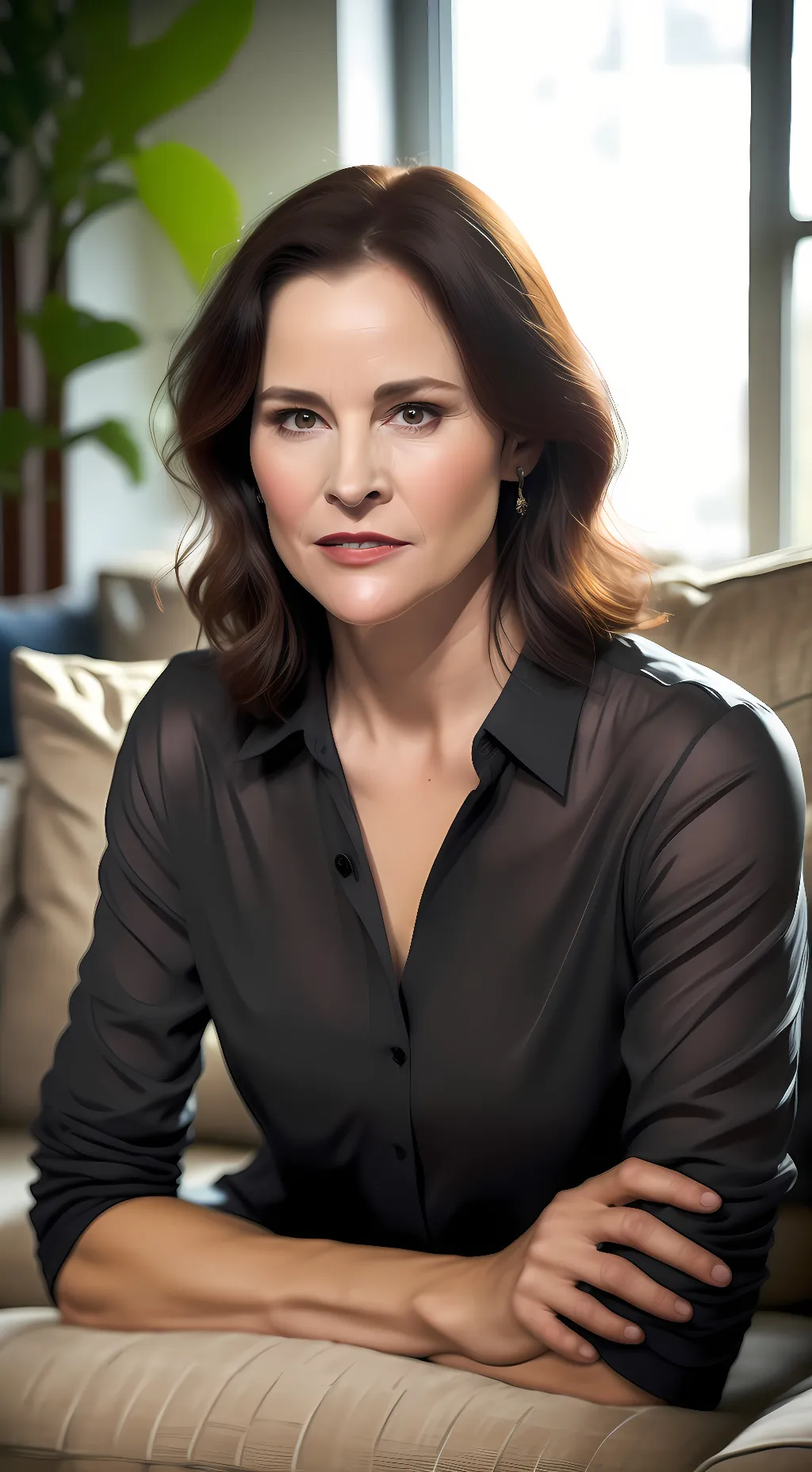 ai character: Ally Sheedy (Now) background