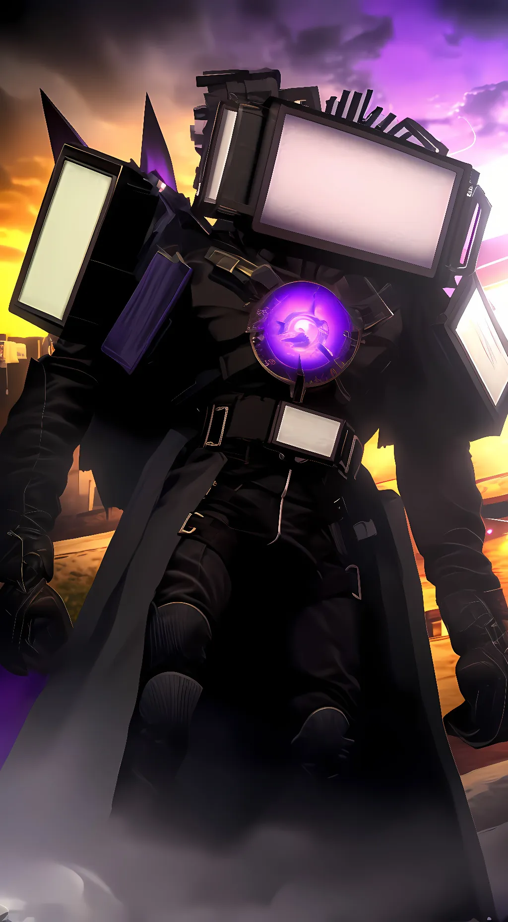 ai character: Titan TV Man 3.0 background