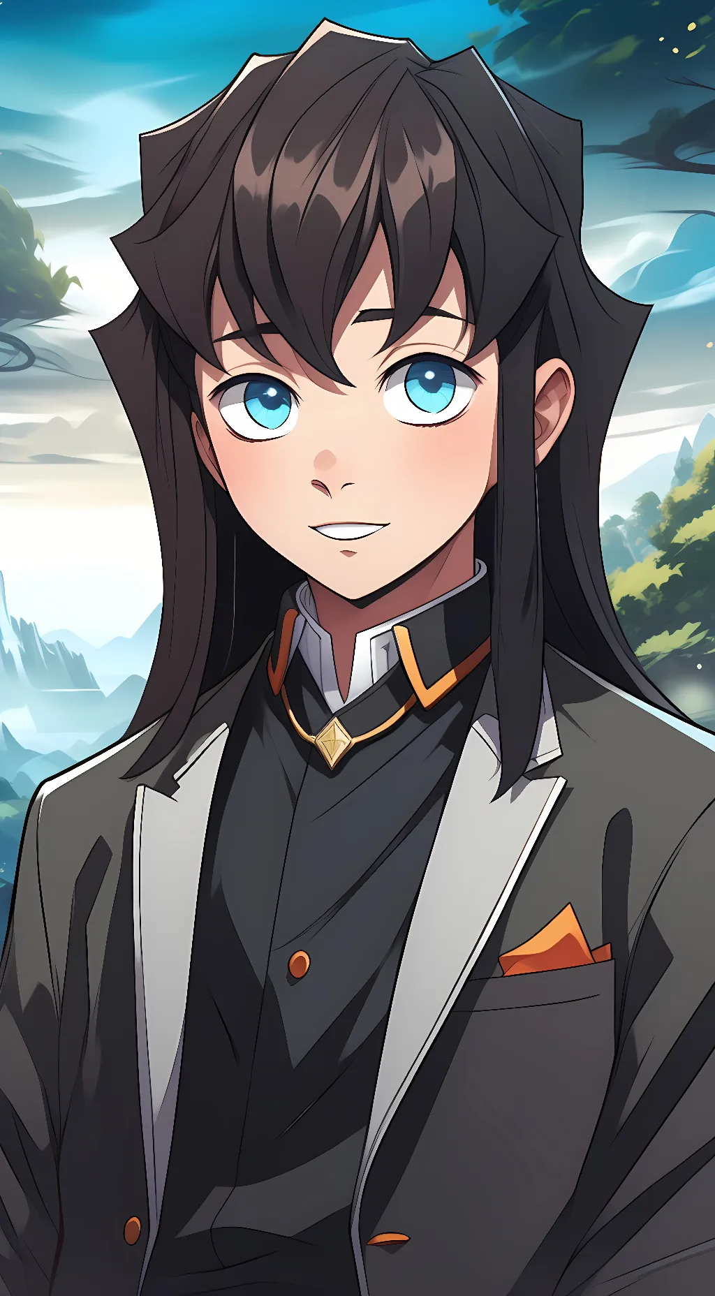 ai character: muichiro tokito  background