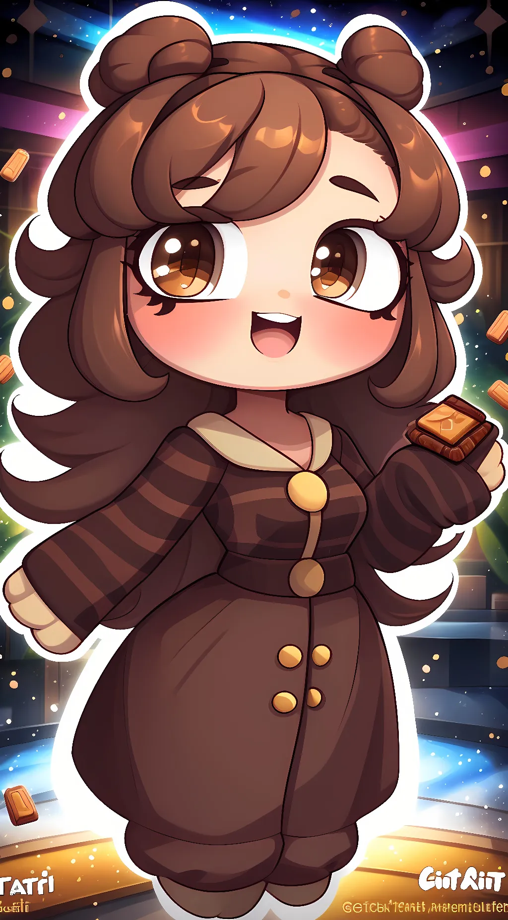 ai character: Little Miss Choco background