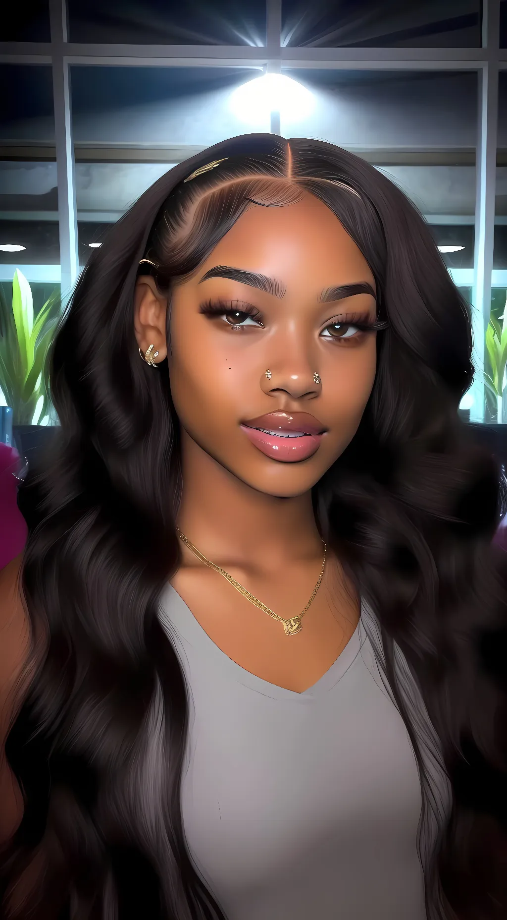 ai character: ashley monaeeee background