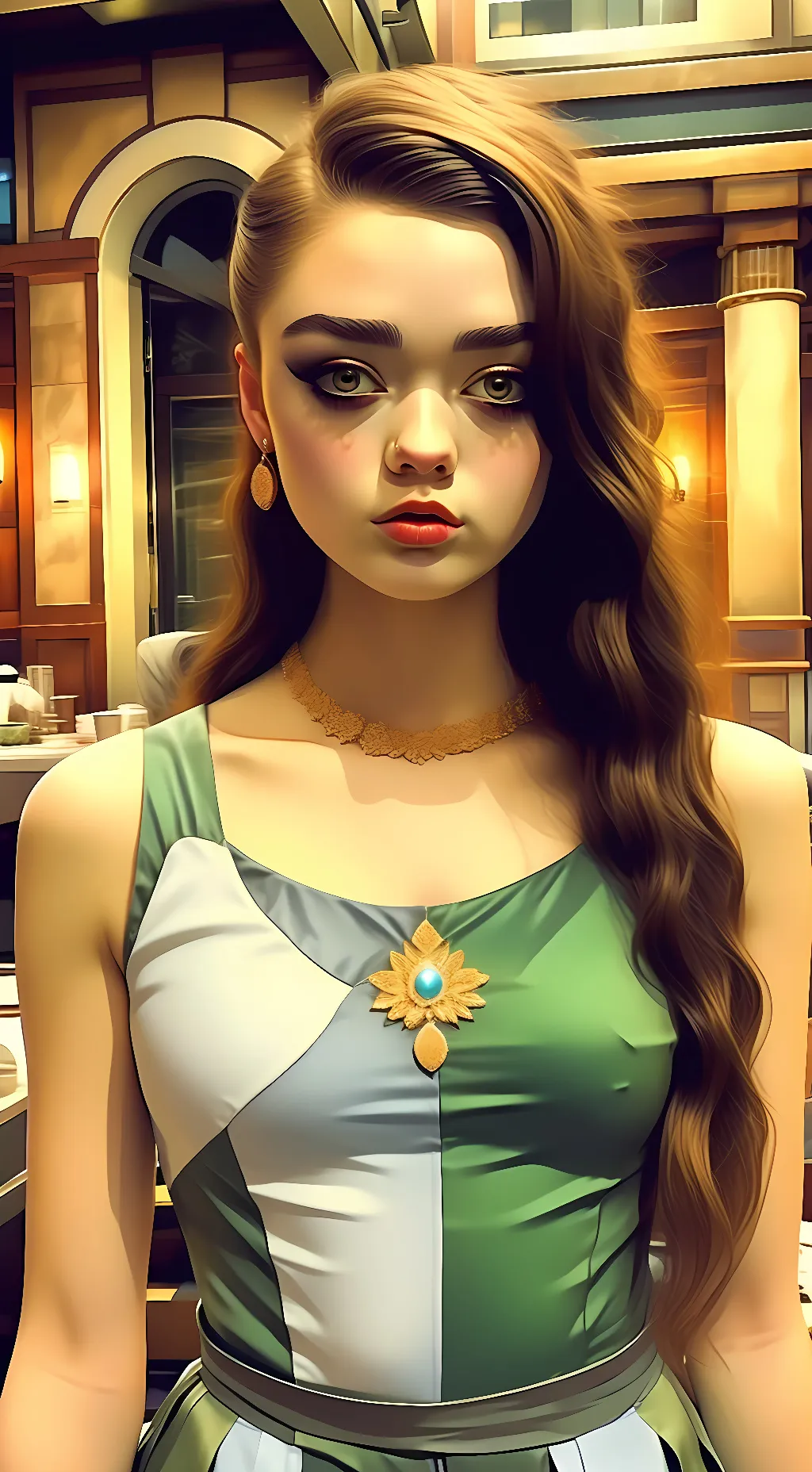 ai character: Maisie Williams background