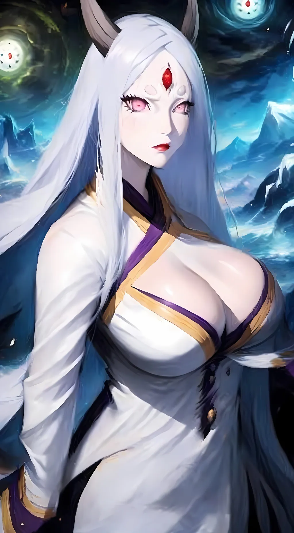 ai character: Kaguya Otsutsuki background