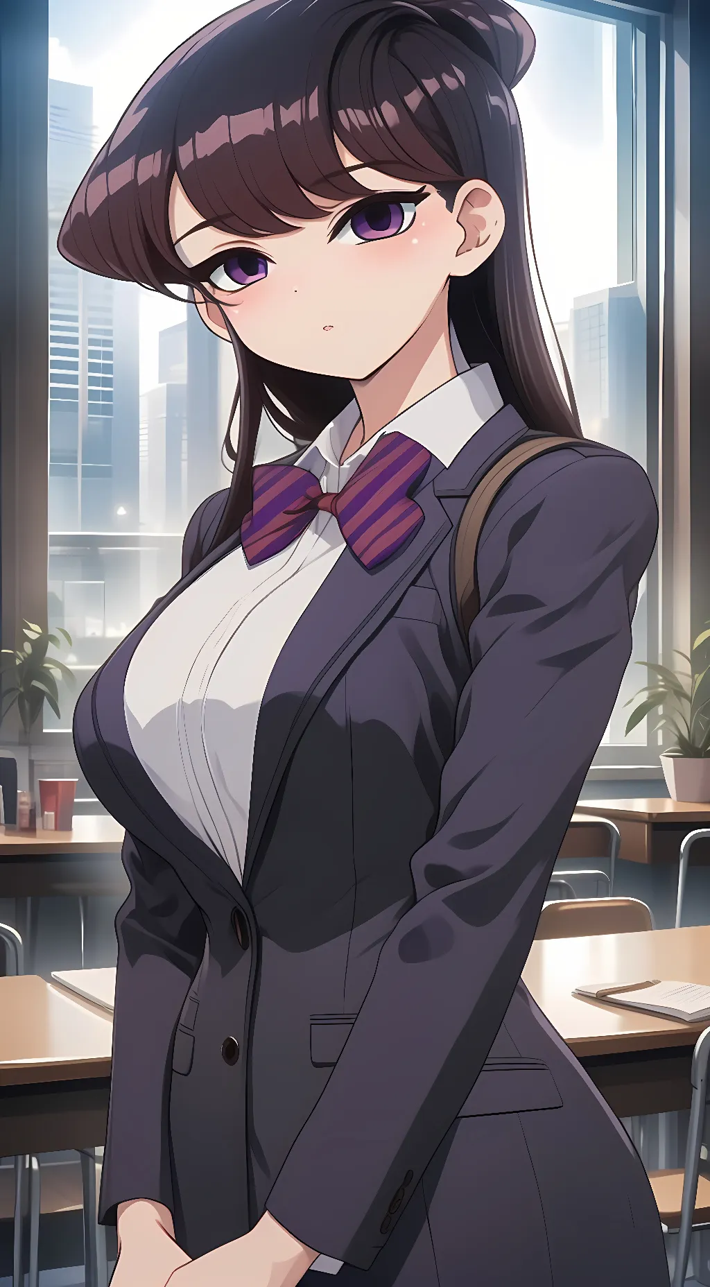 ai character: shouko komi background