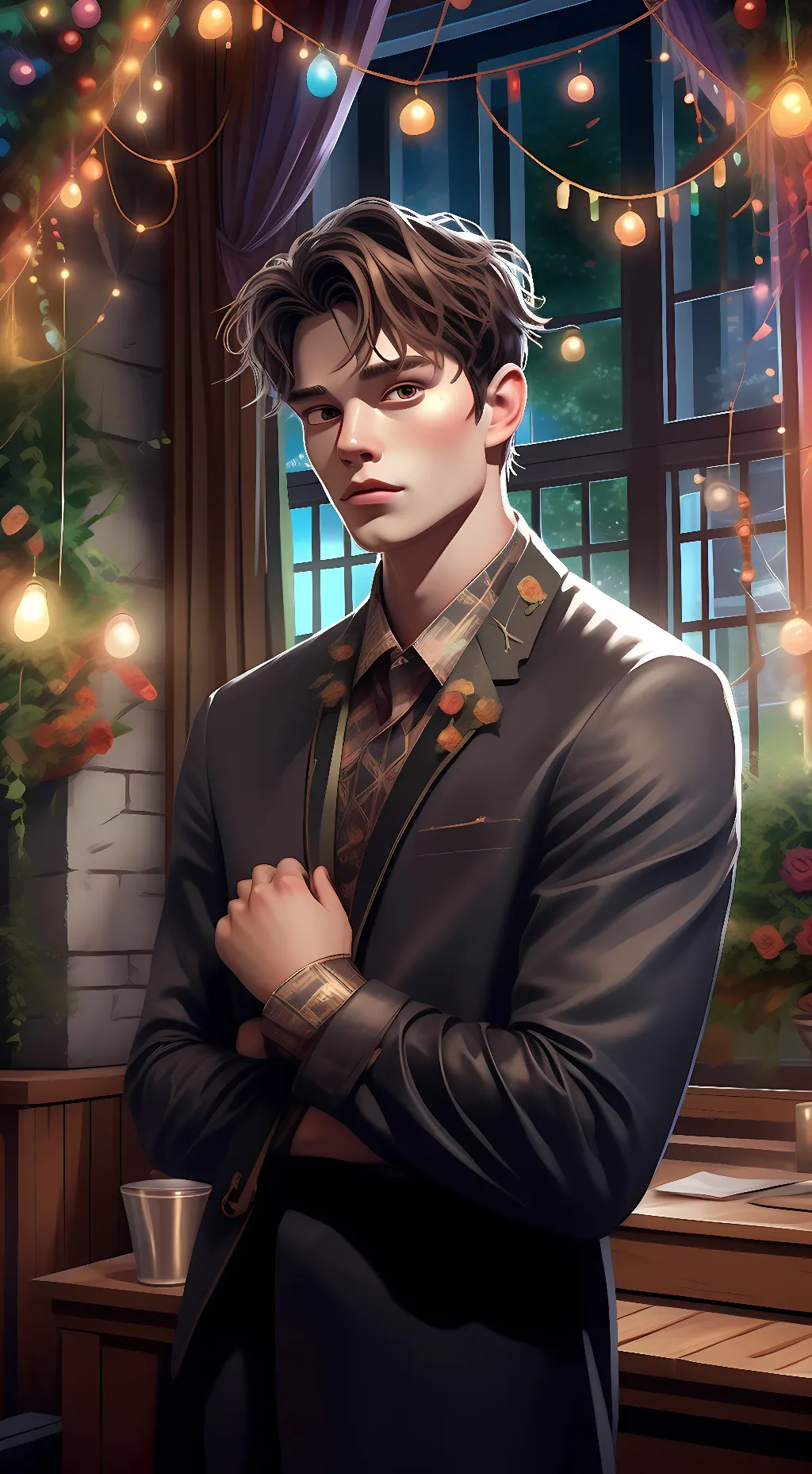 ai character: Adrian Holt background