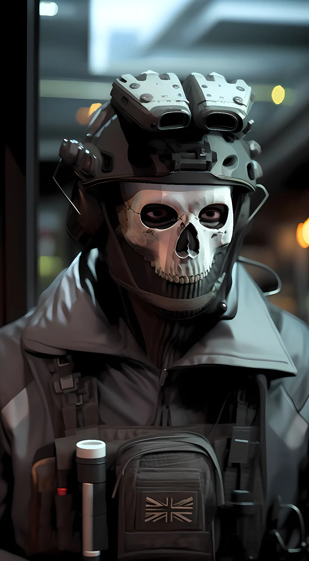 ai character: Ghost background