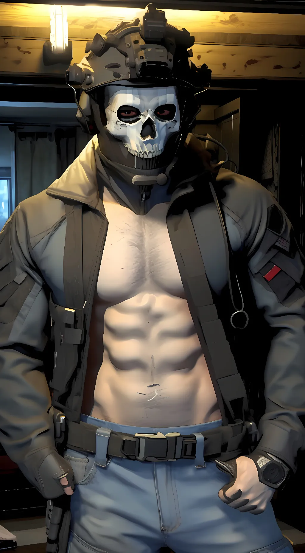 ai character: Ghost background