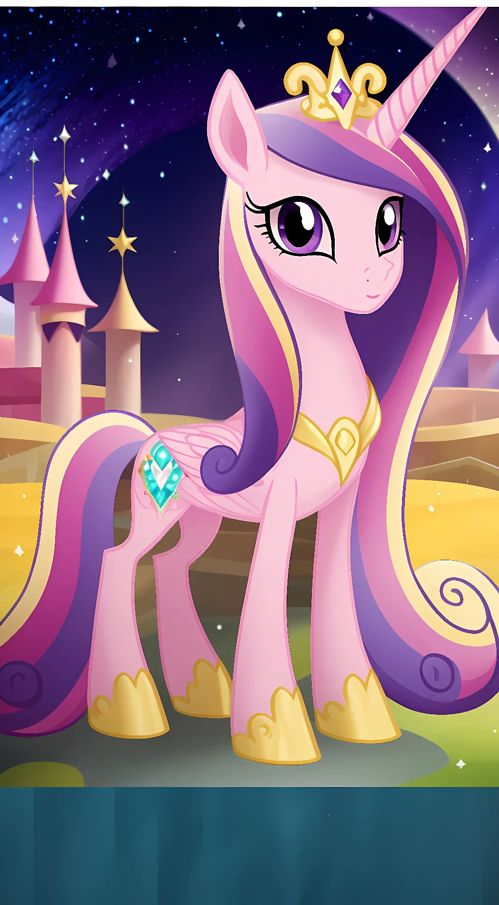 ai character: Princess cadence  background