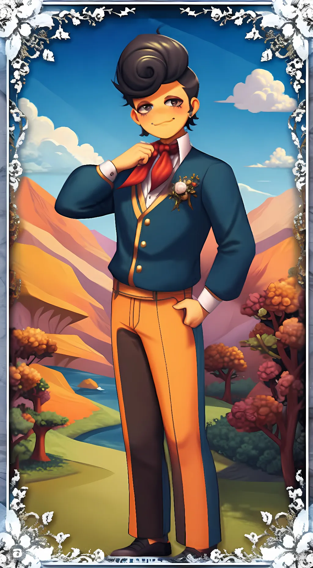 ai character: WH meets Bluey background