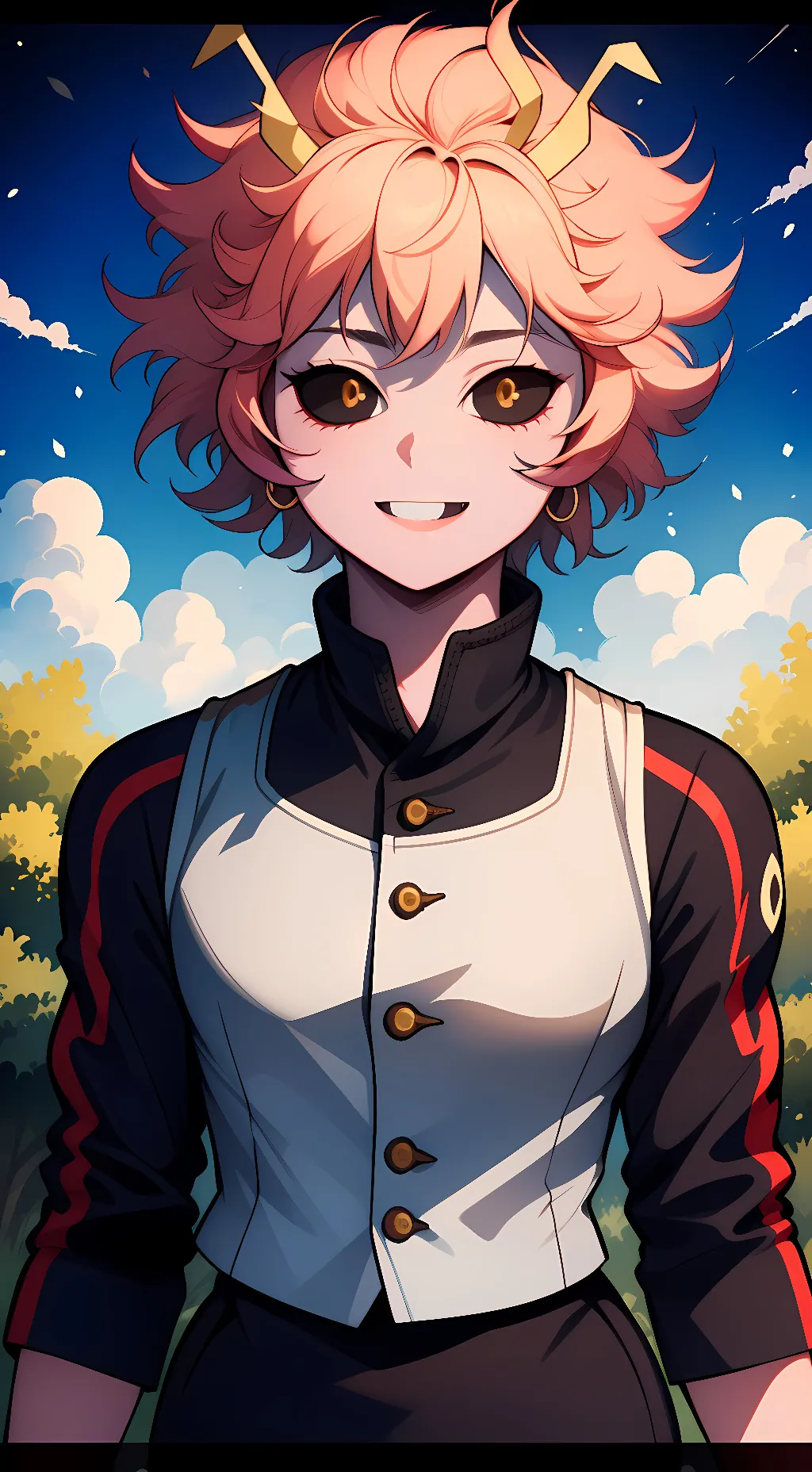 ai character: Mina ashido  background