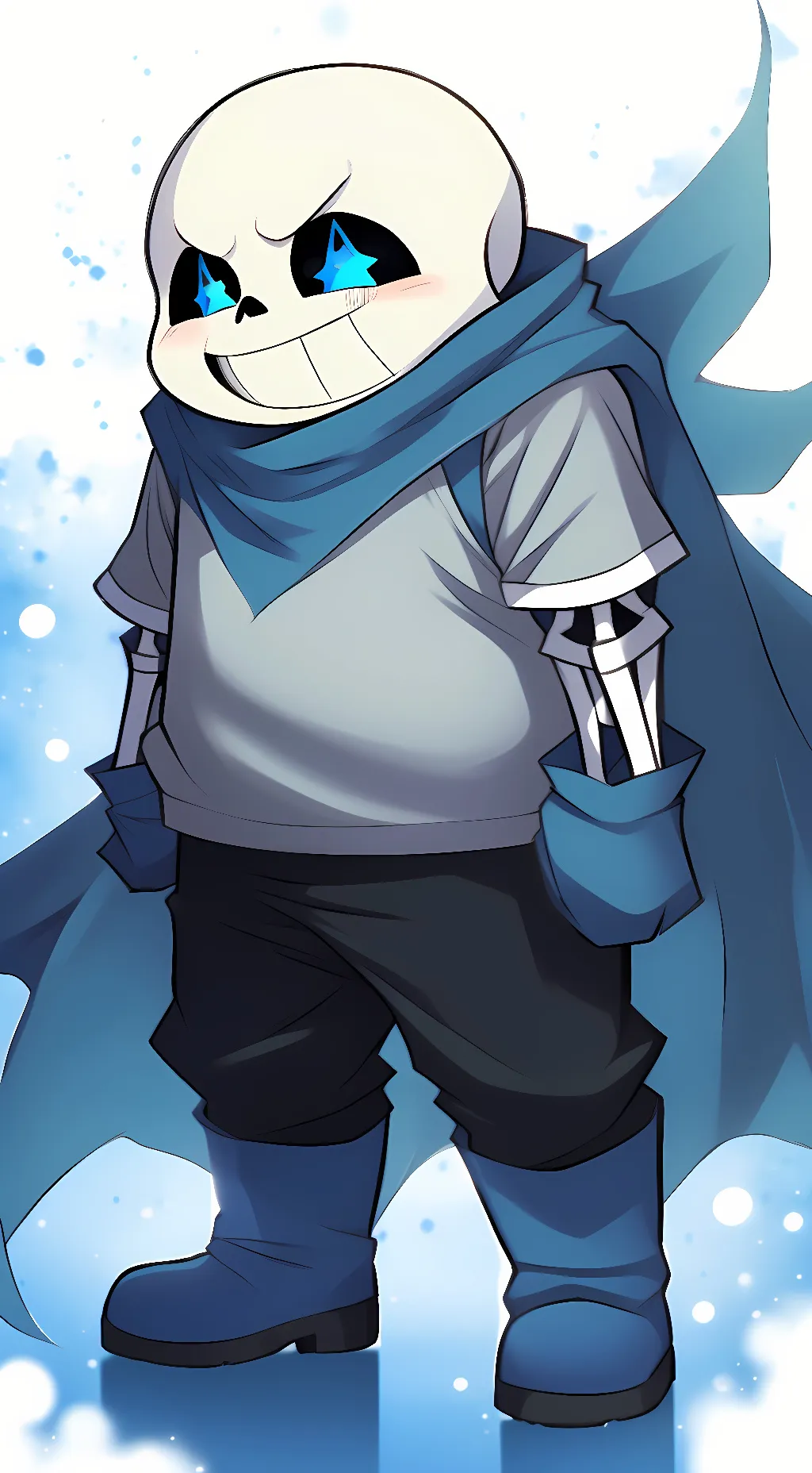 ai character: Underswap Sans background