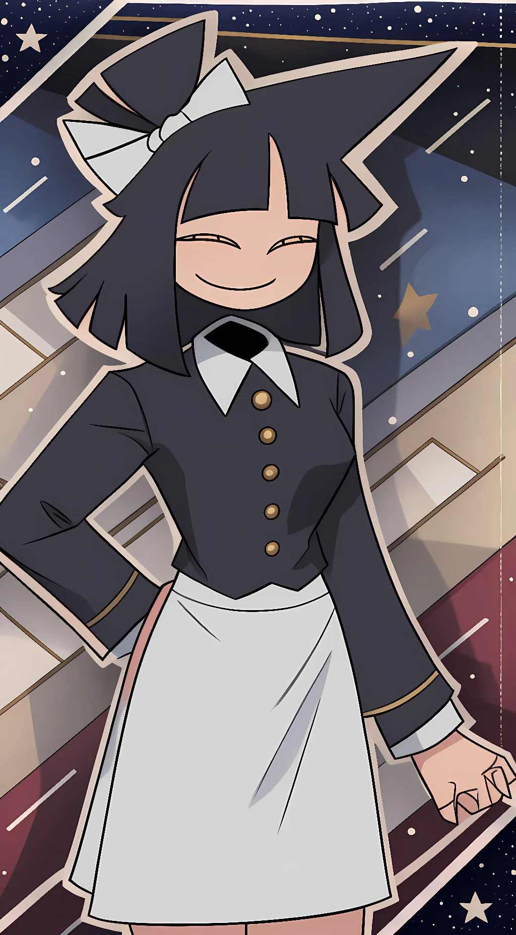 ai character: Miss Bloomie background