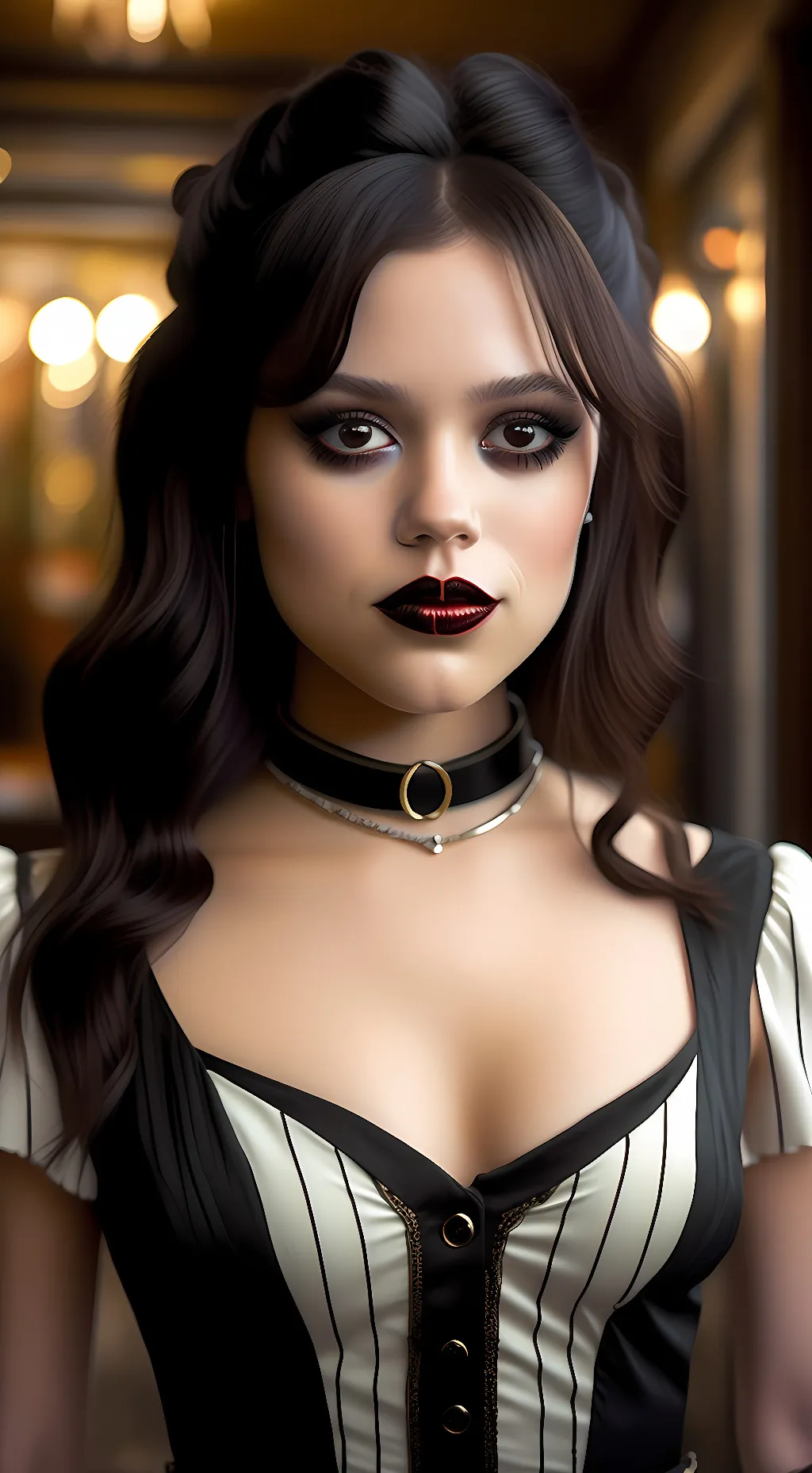 ai character: Jenna Ortega  background
