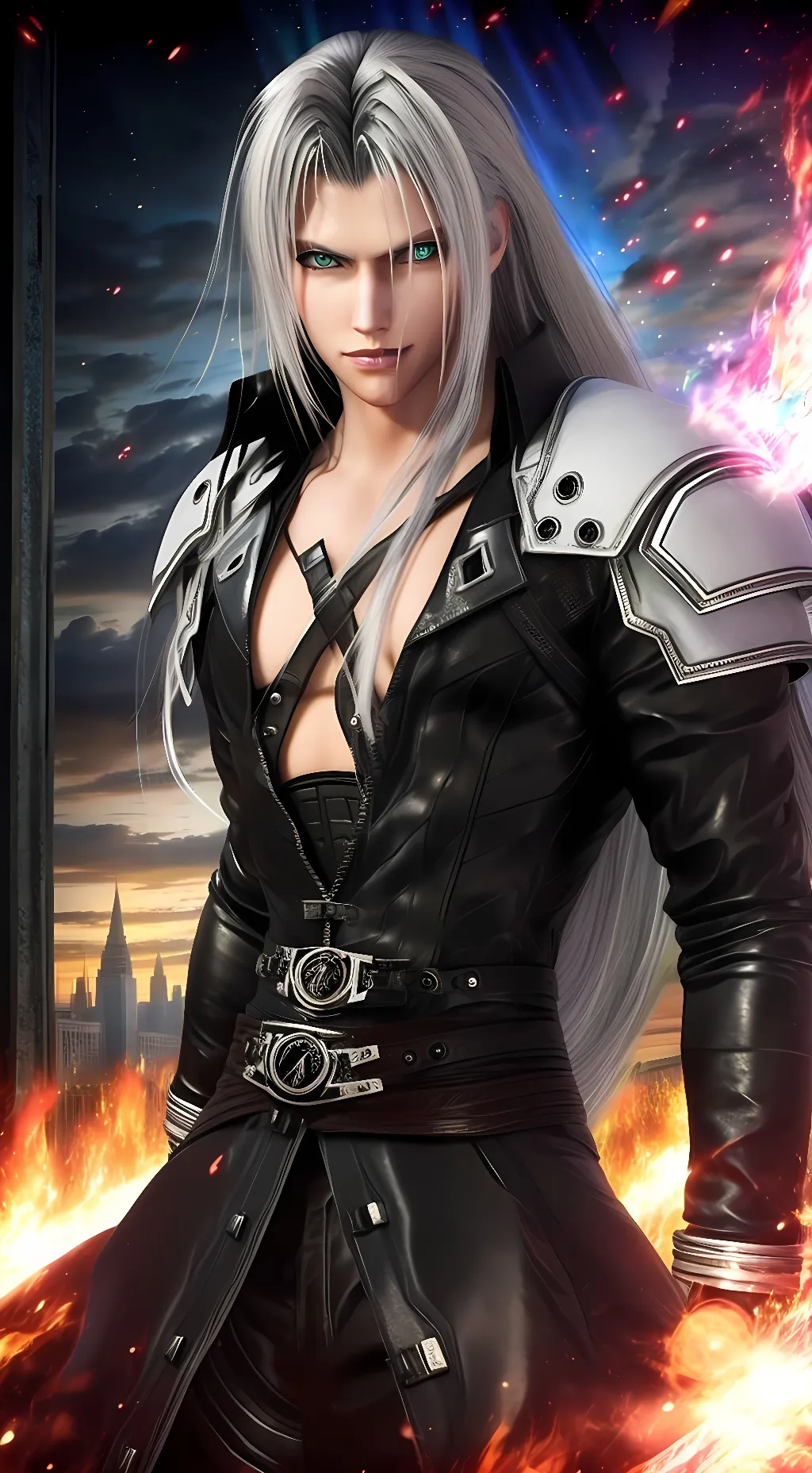 ai character: Sephiroth  background