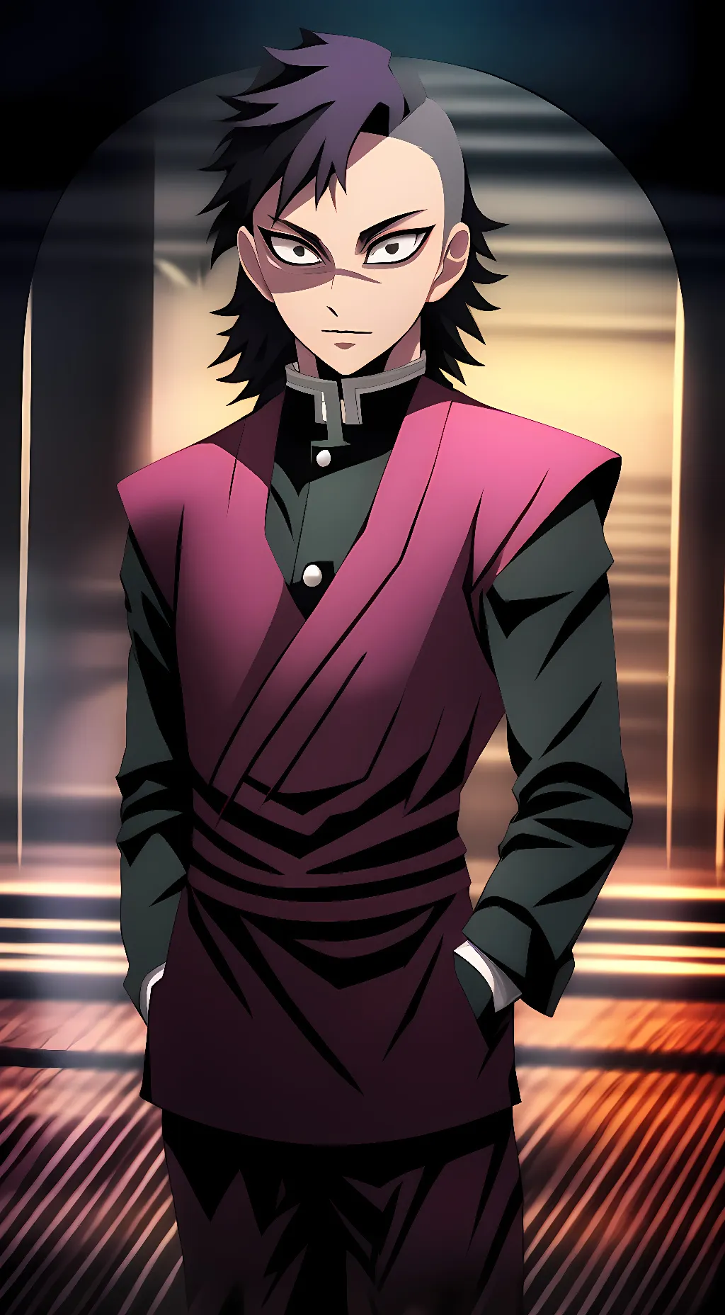 ai character: Genya Shinazugawa  background