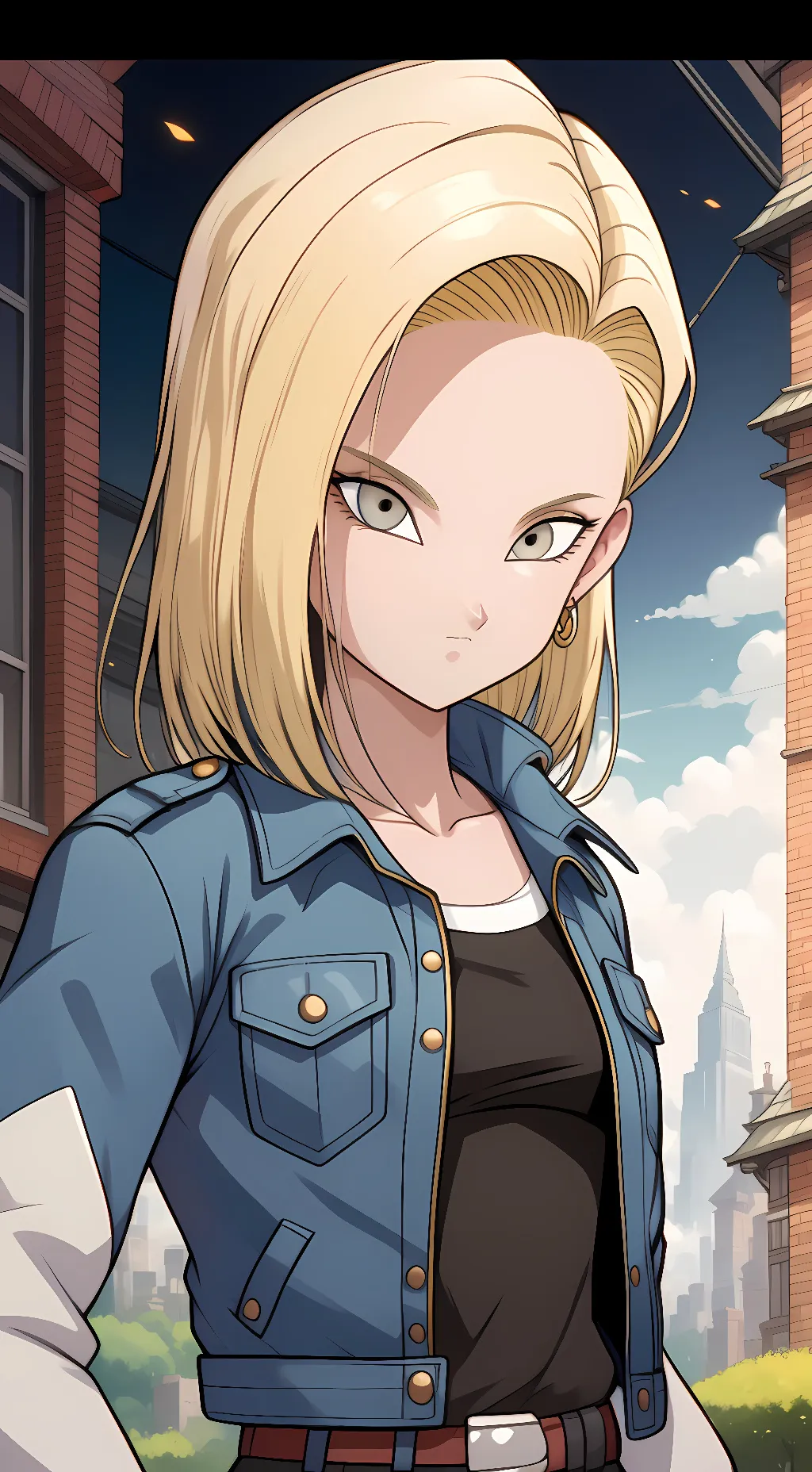 ai character: Android 18 background