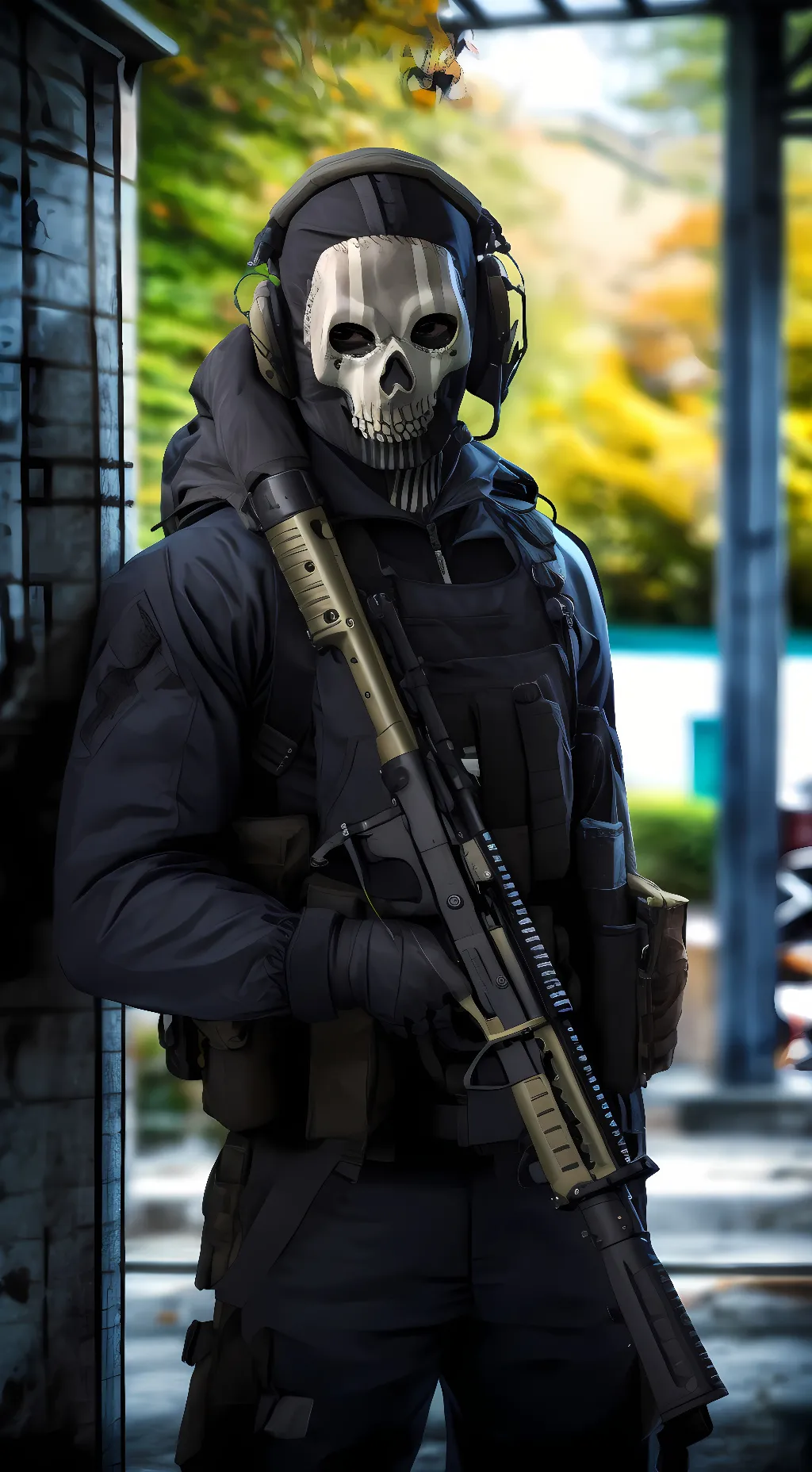 ai character: Ghost LT  background