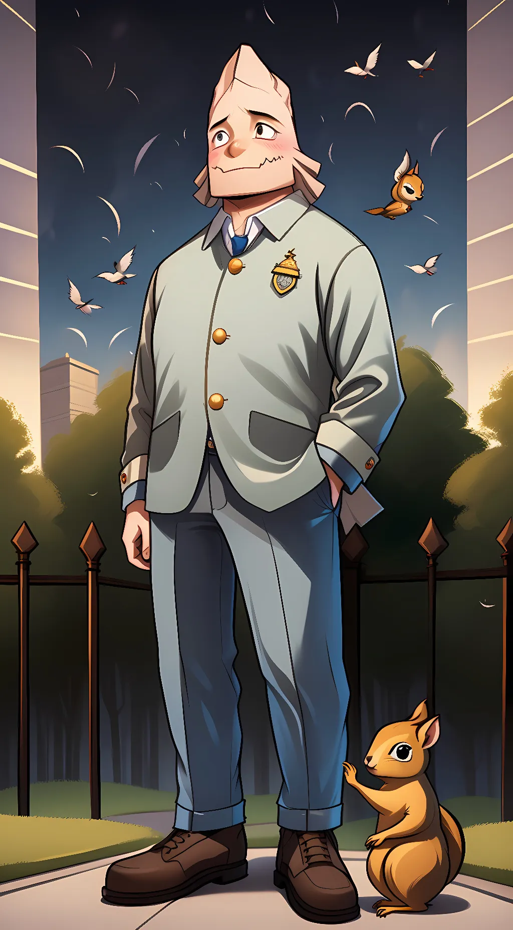 ai character: Koji Koda  background