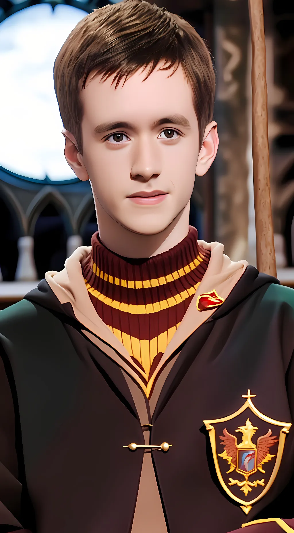 ai character: Oliver wood background