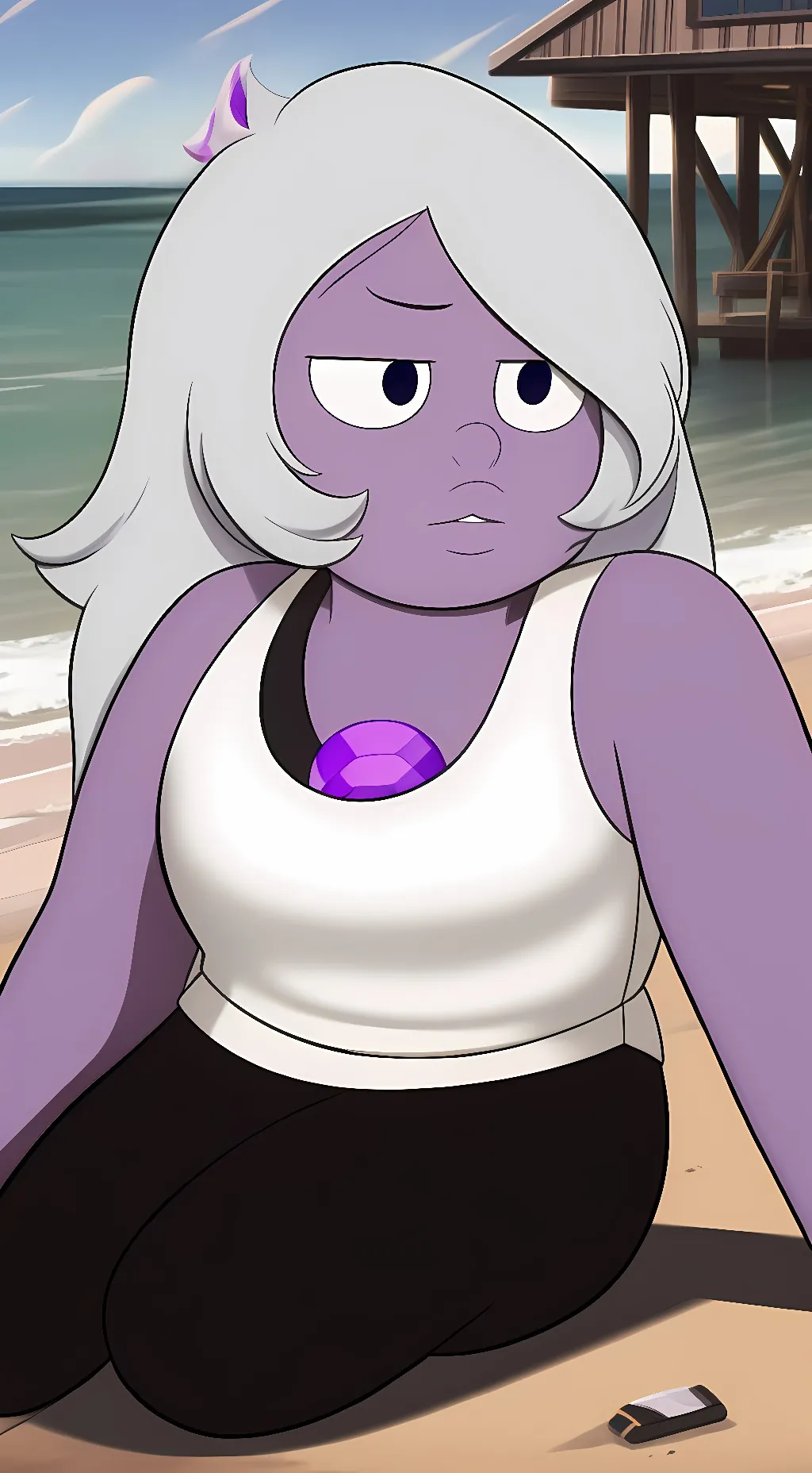 ai character: Amethyst background