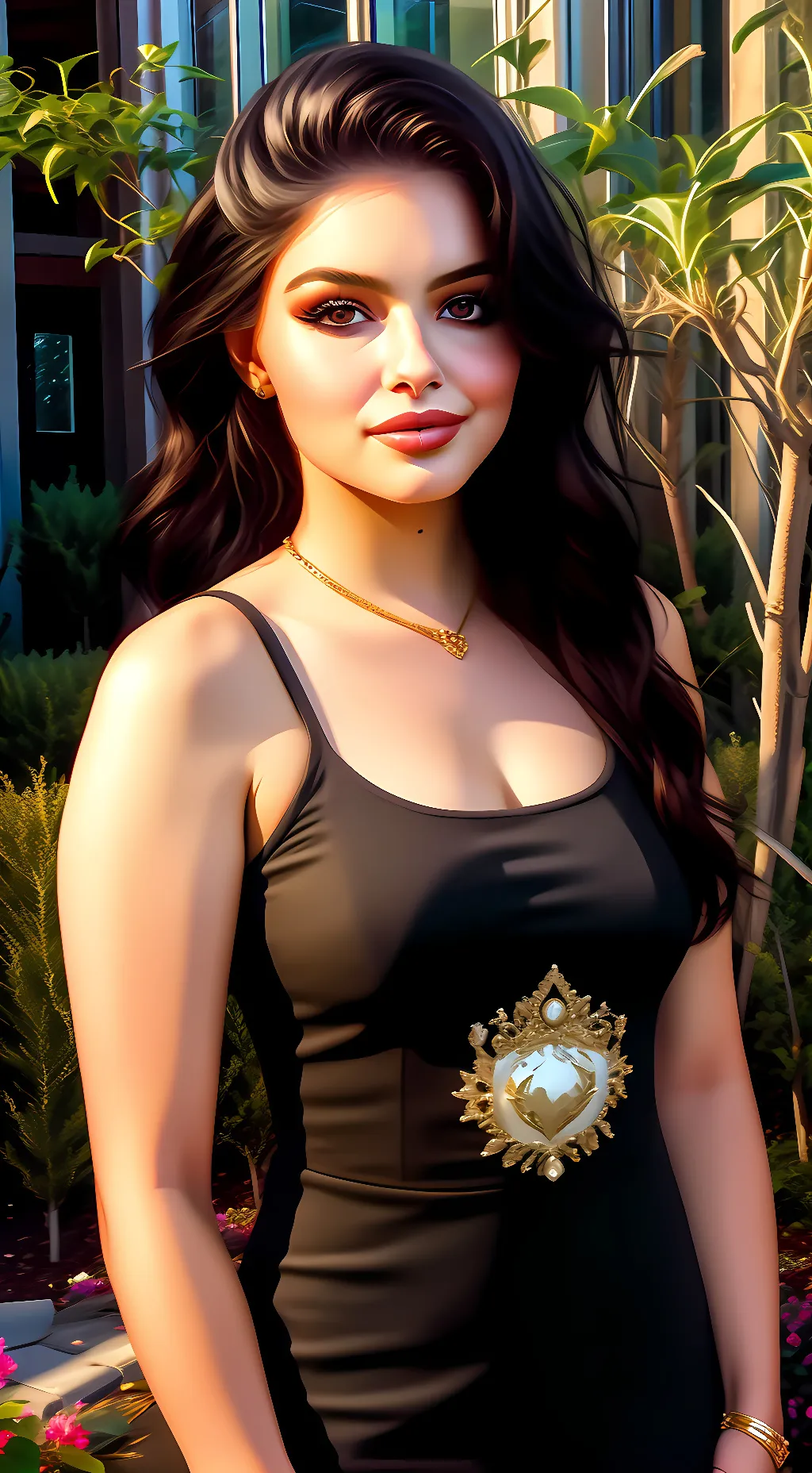 ai character: Ariel Winter background