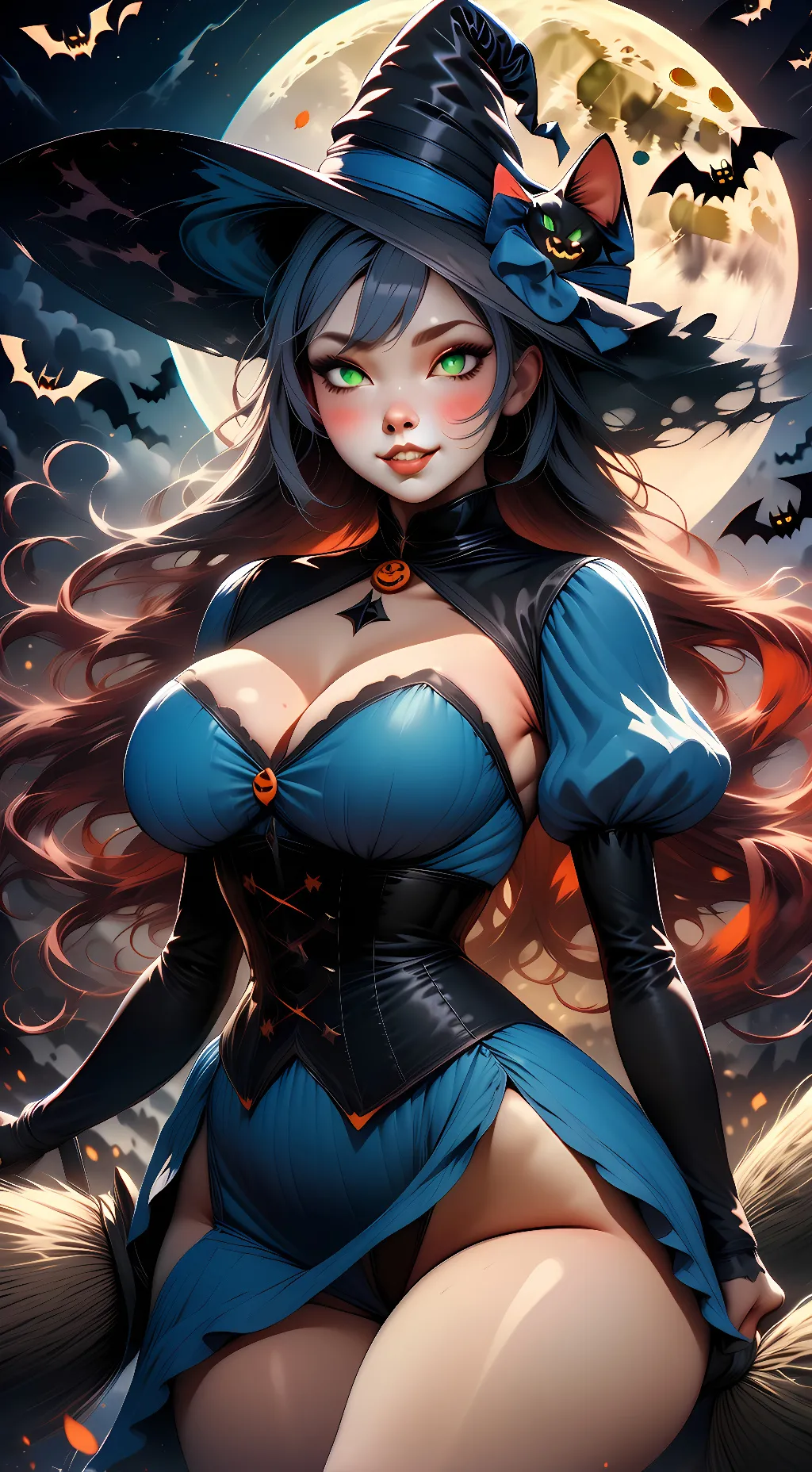 ai character: Scarlet Night background