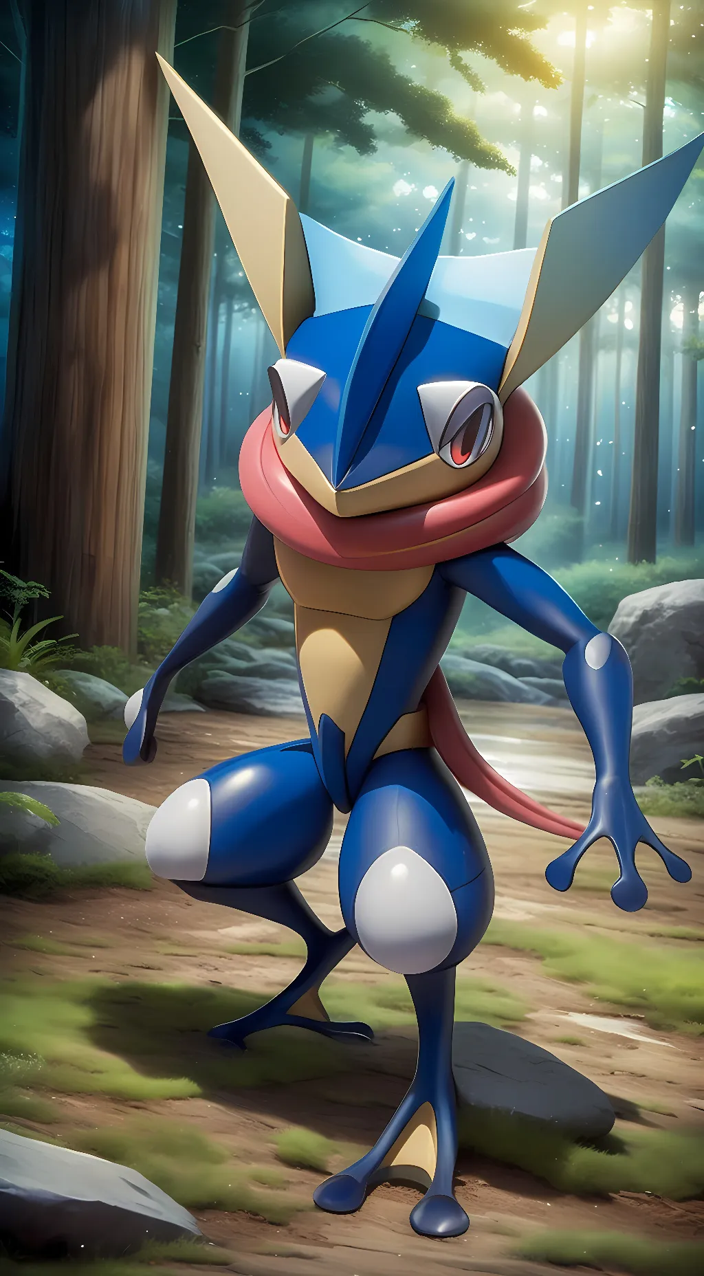 ai character: Greninja  background