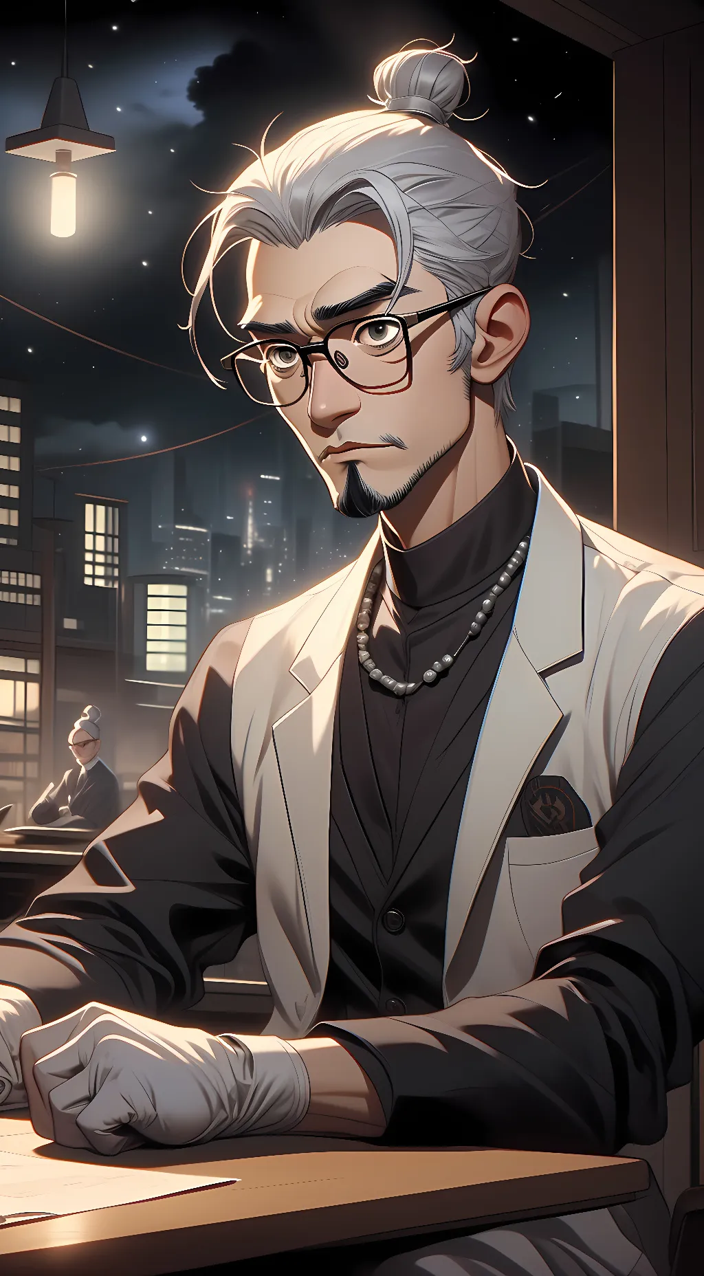 ai character: Prof. Takahashi  background