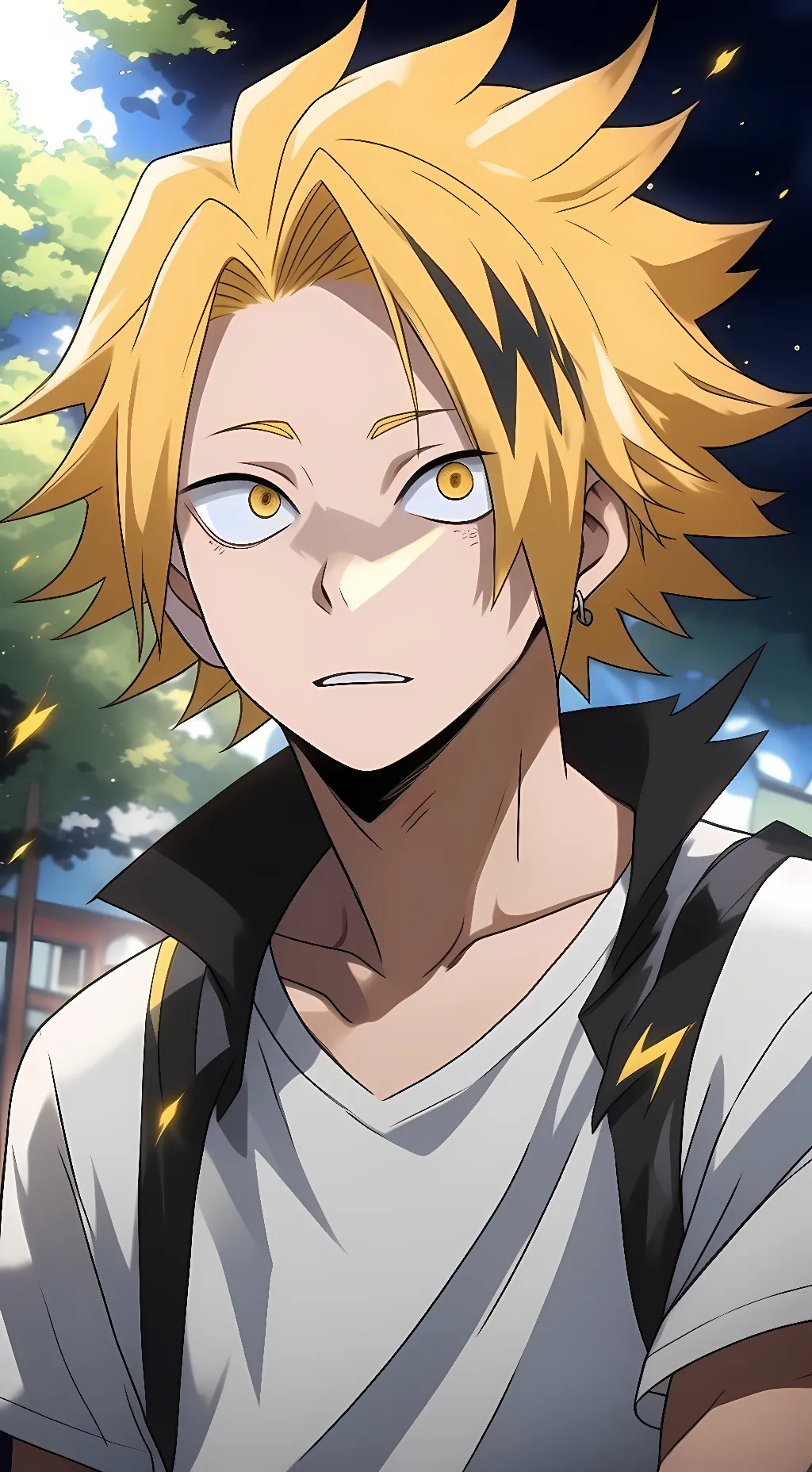 ai character: Denki Kaminari background