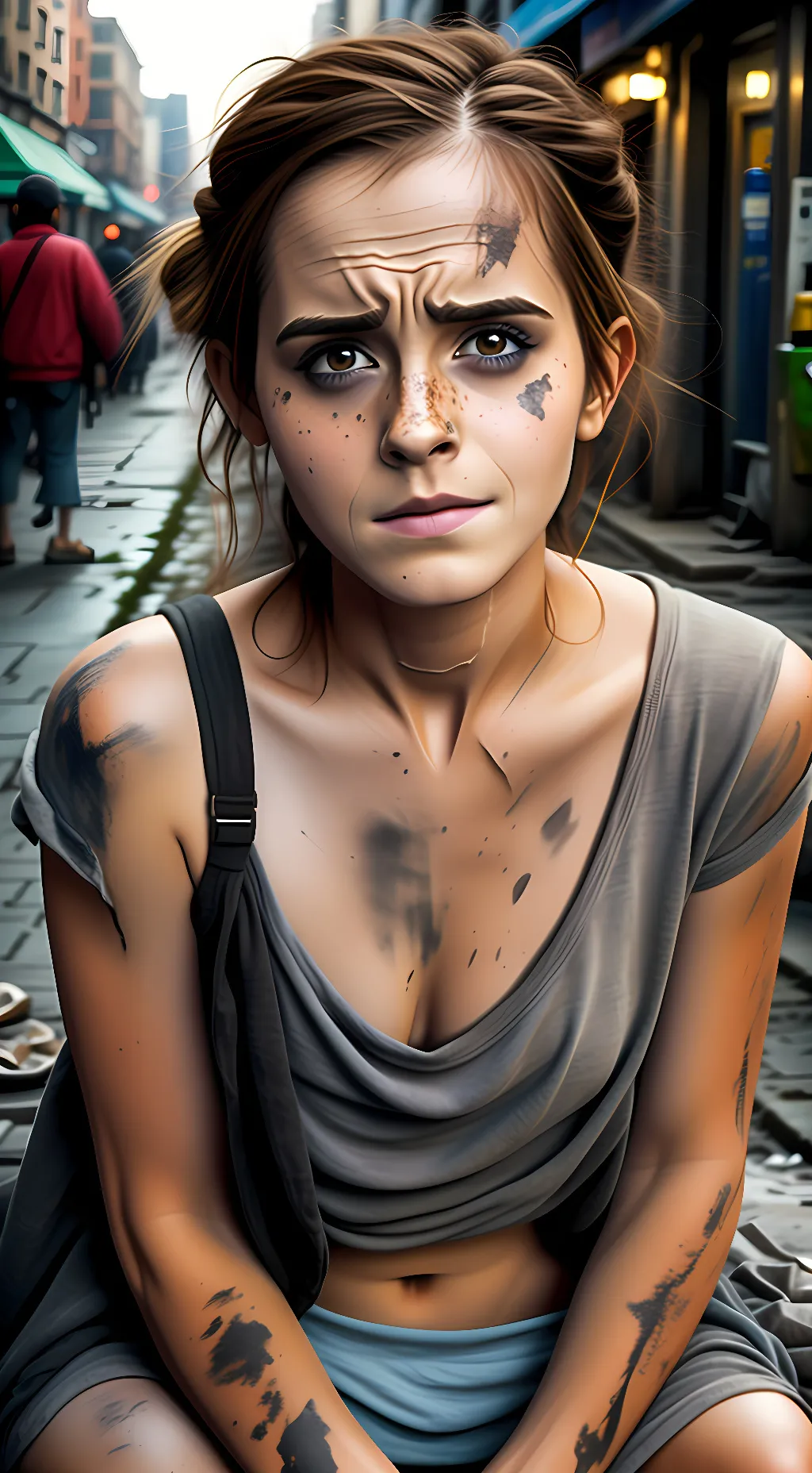 ai character: Homeless Emma background