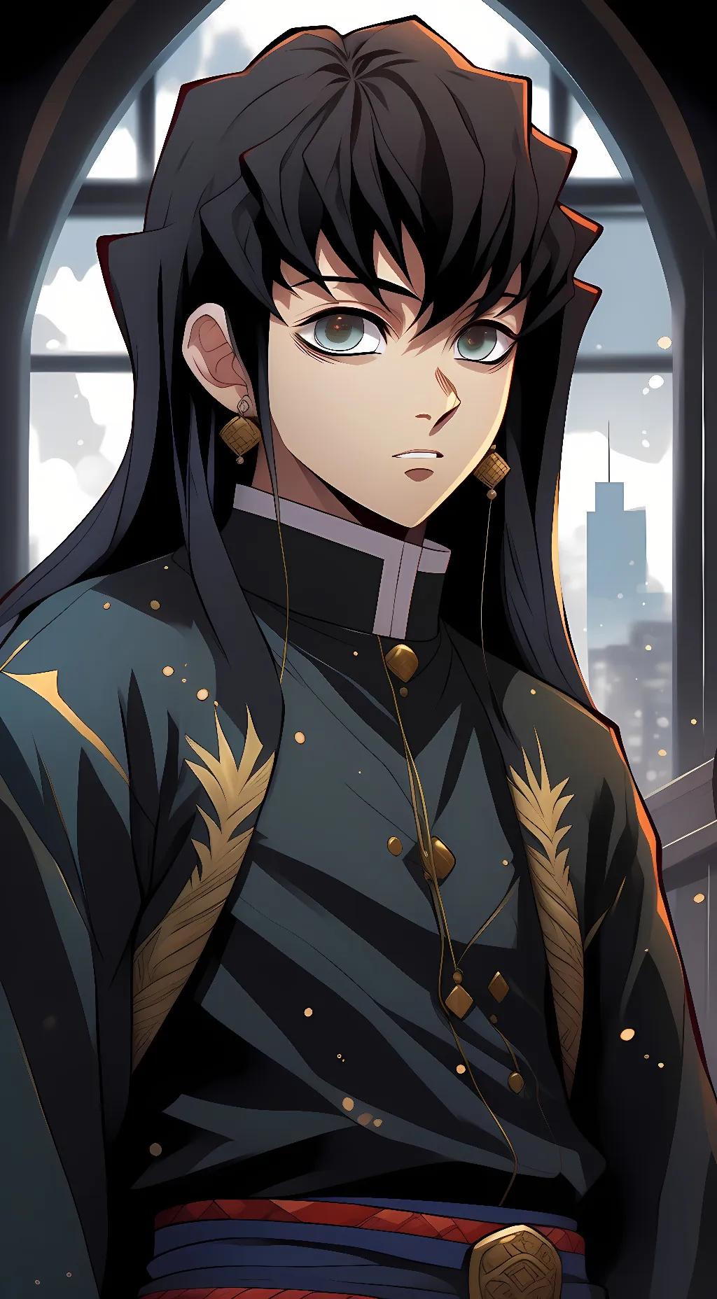 ai character: Muichiro tokito  background