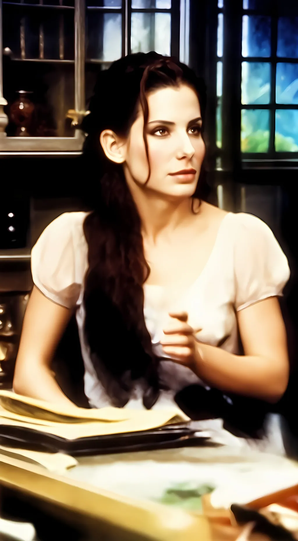 ai character: Sally Owens  background