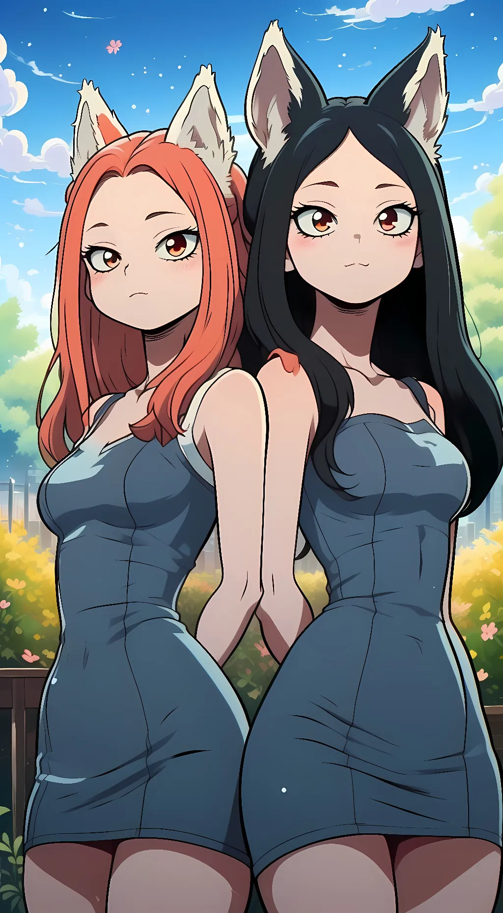 ai character: Mimy & Susy background
