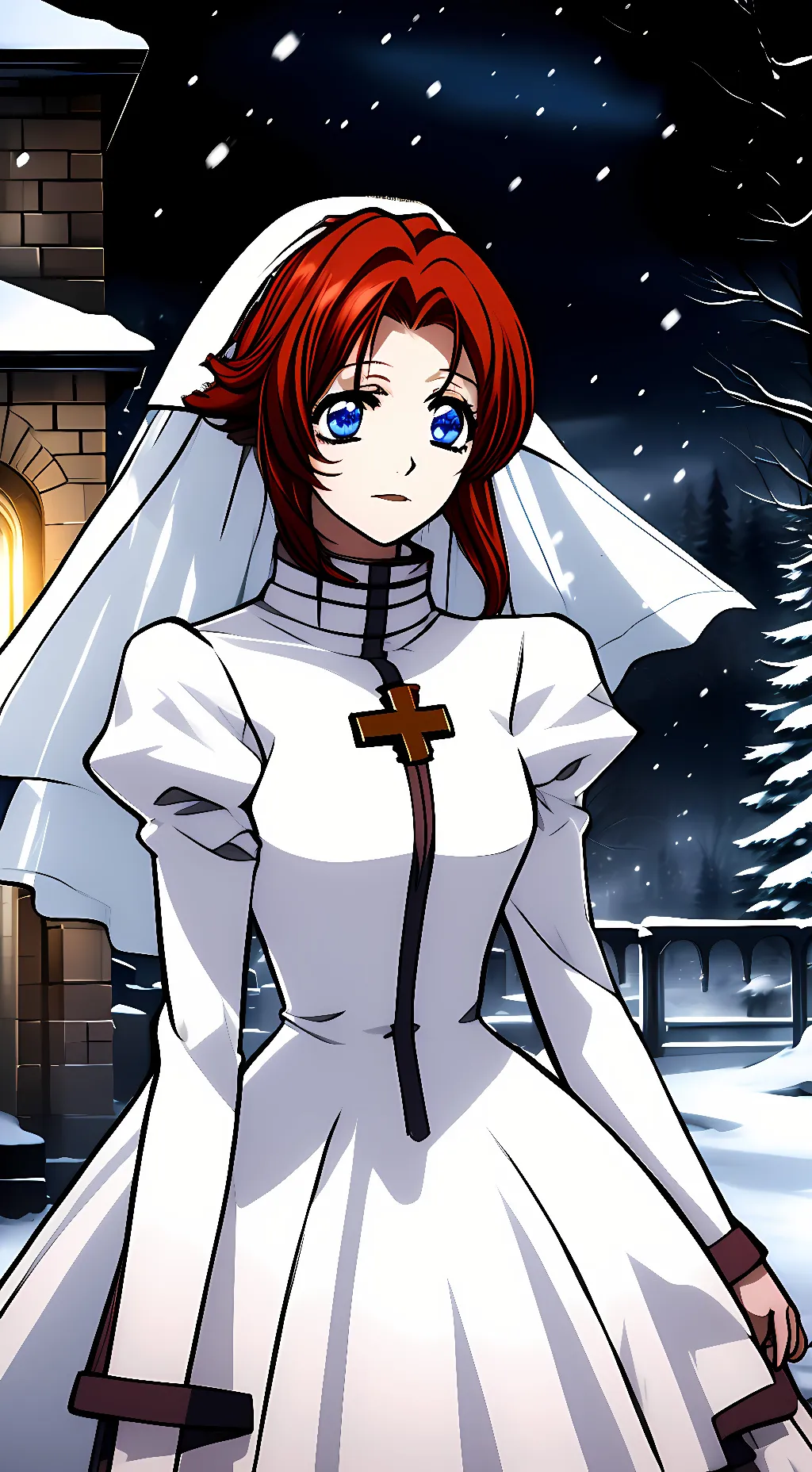 ai character: Esther blanchett  background