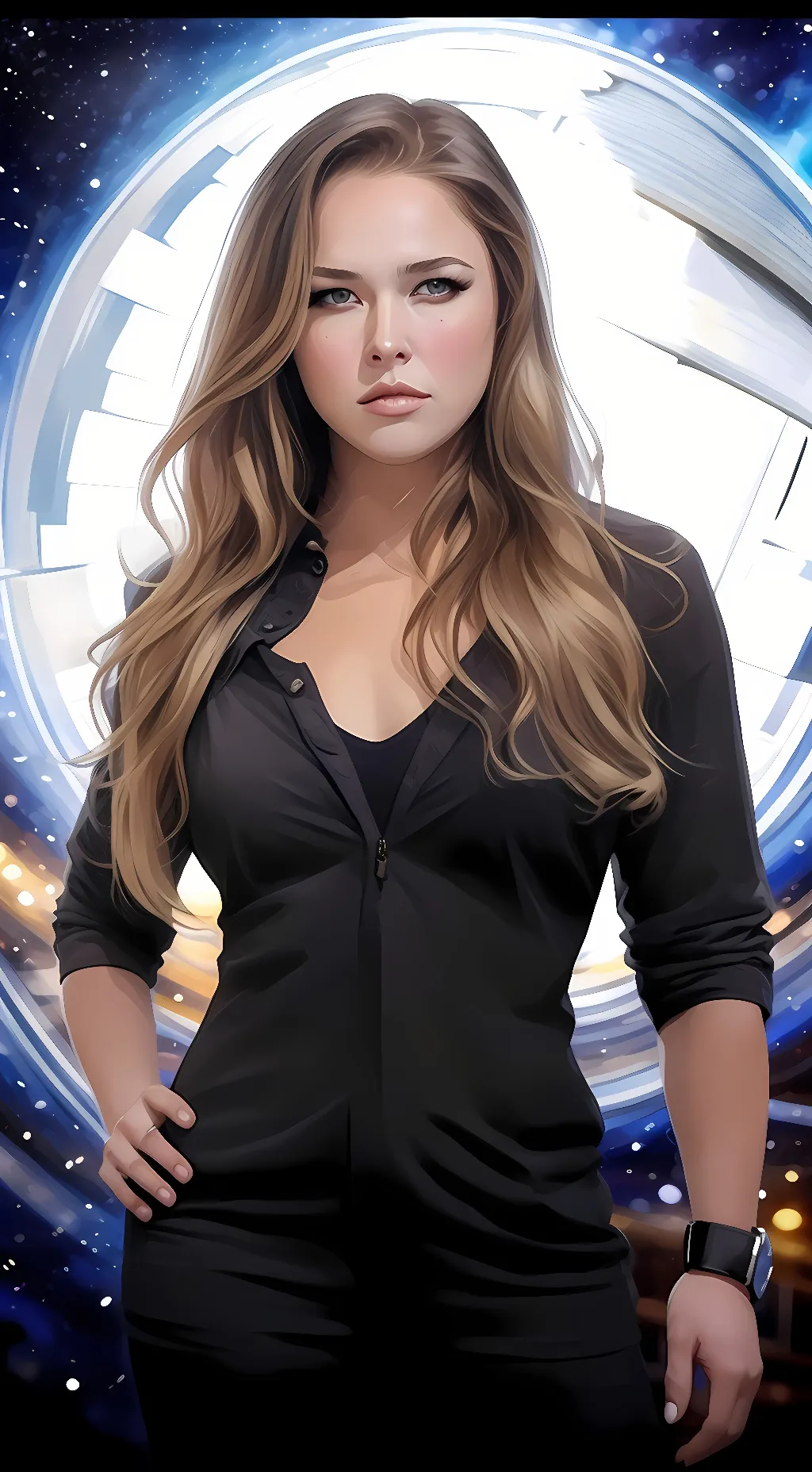 ai character: Ronda Rousey background