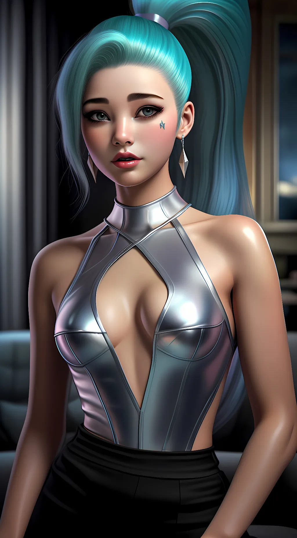 ai character: K/DA Seraphine background