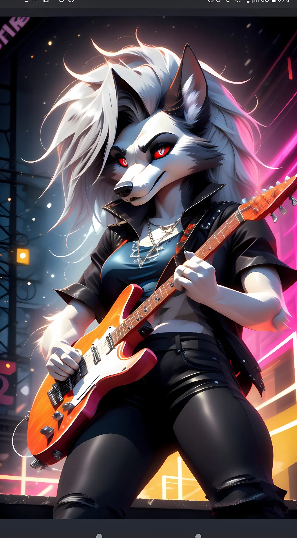 ai character: Loona (Rockstar) background