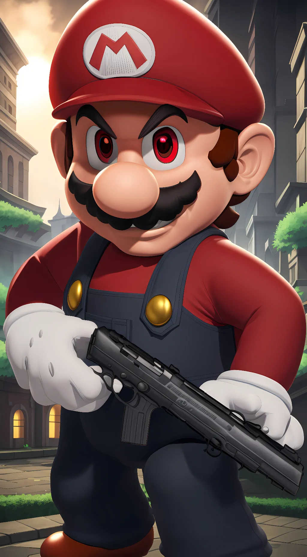 ai character: Hood Mario background