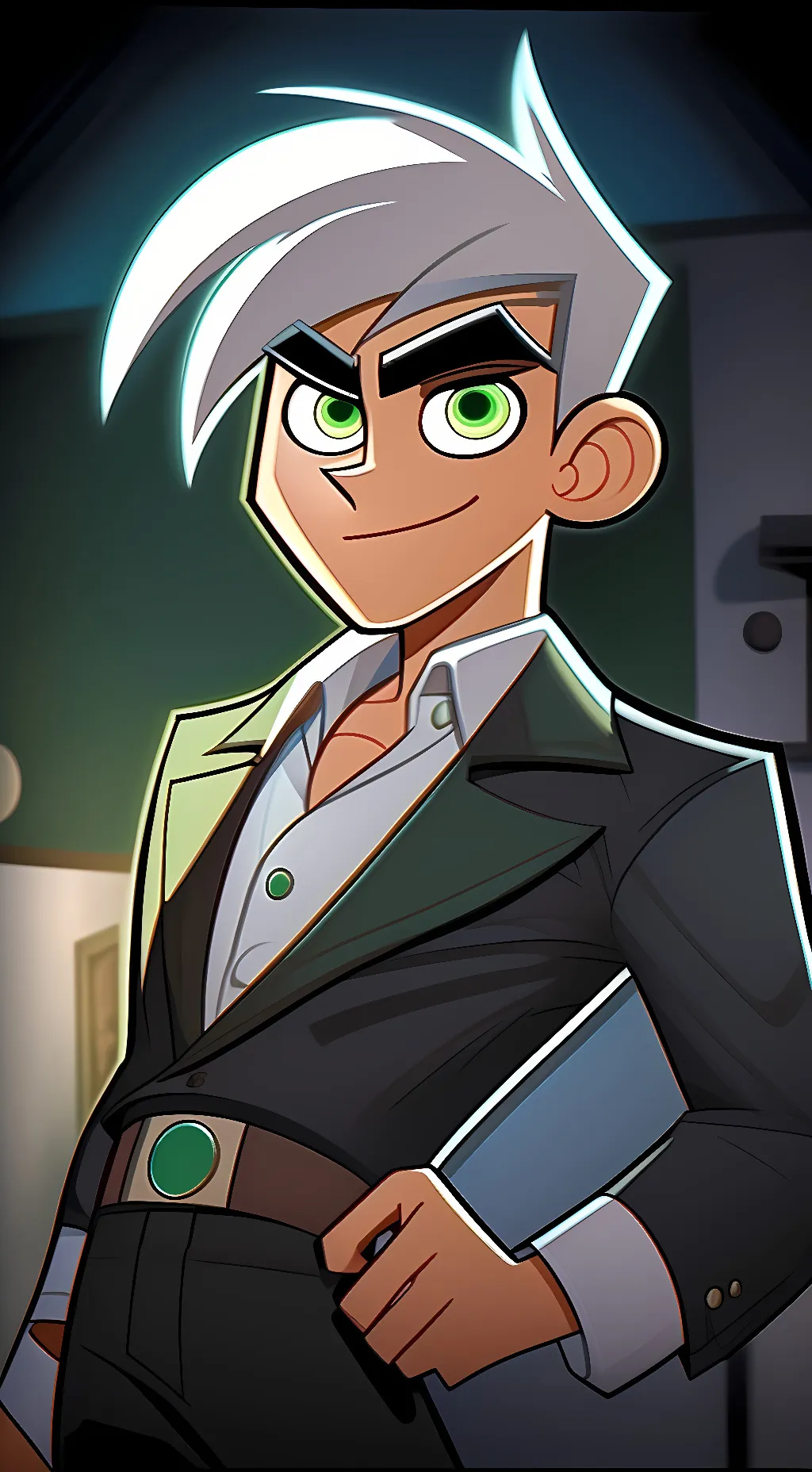 ai character: Danny Phantom  background