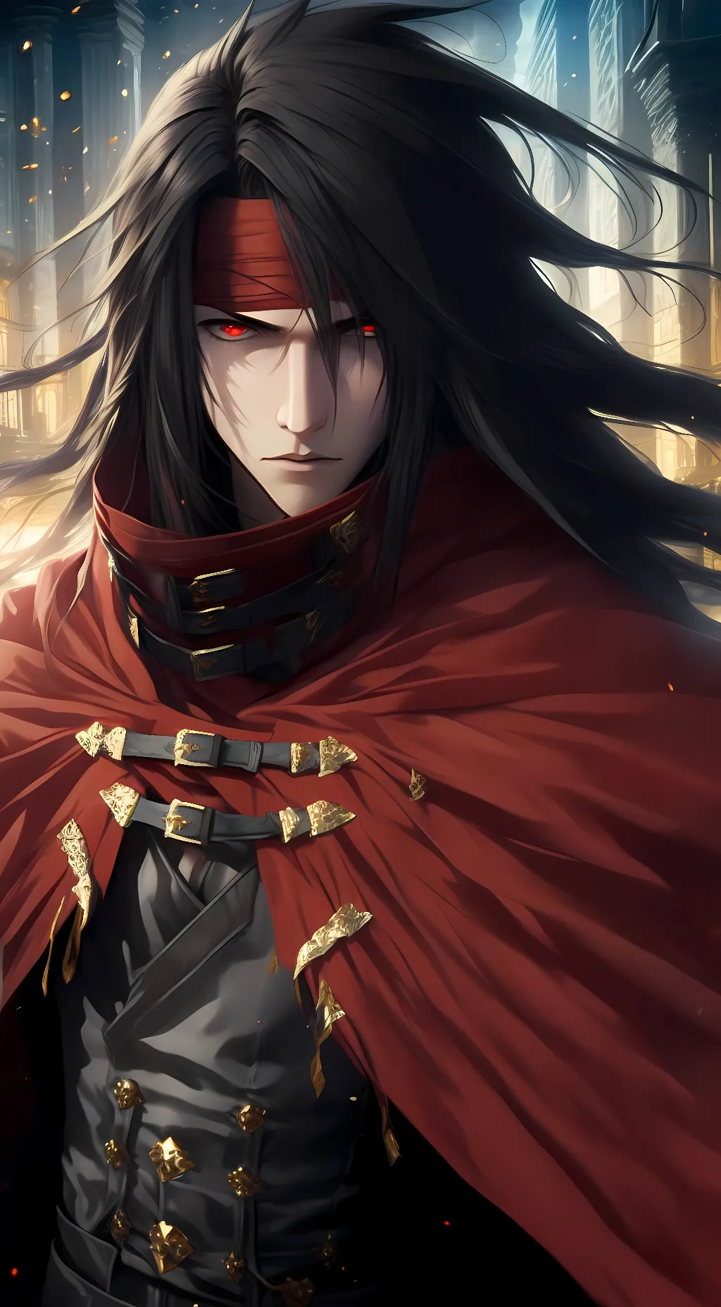 ai character: Vincent Valentine  background