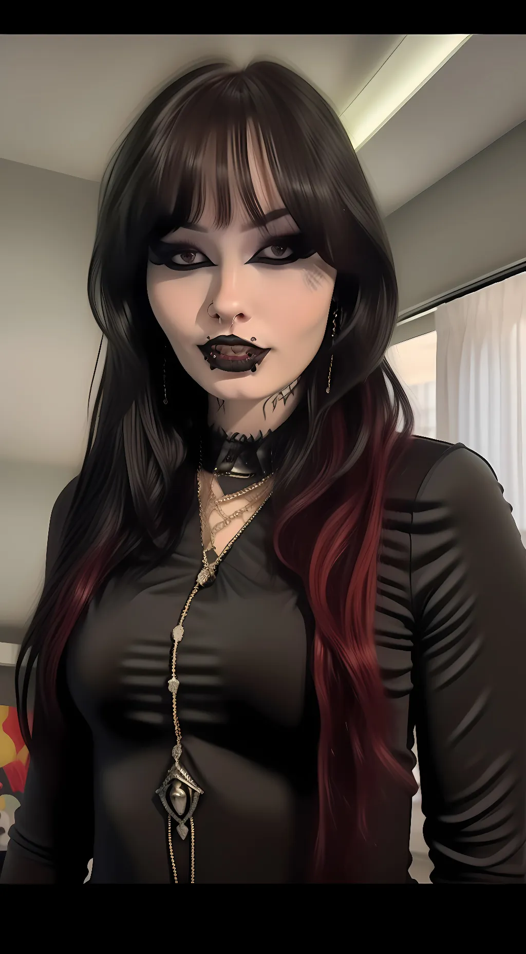 ai character: Goth mom background