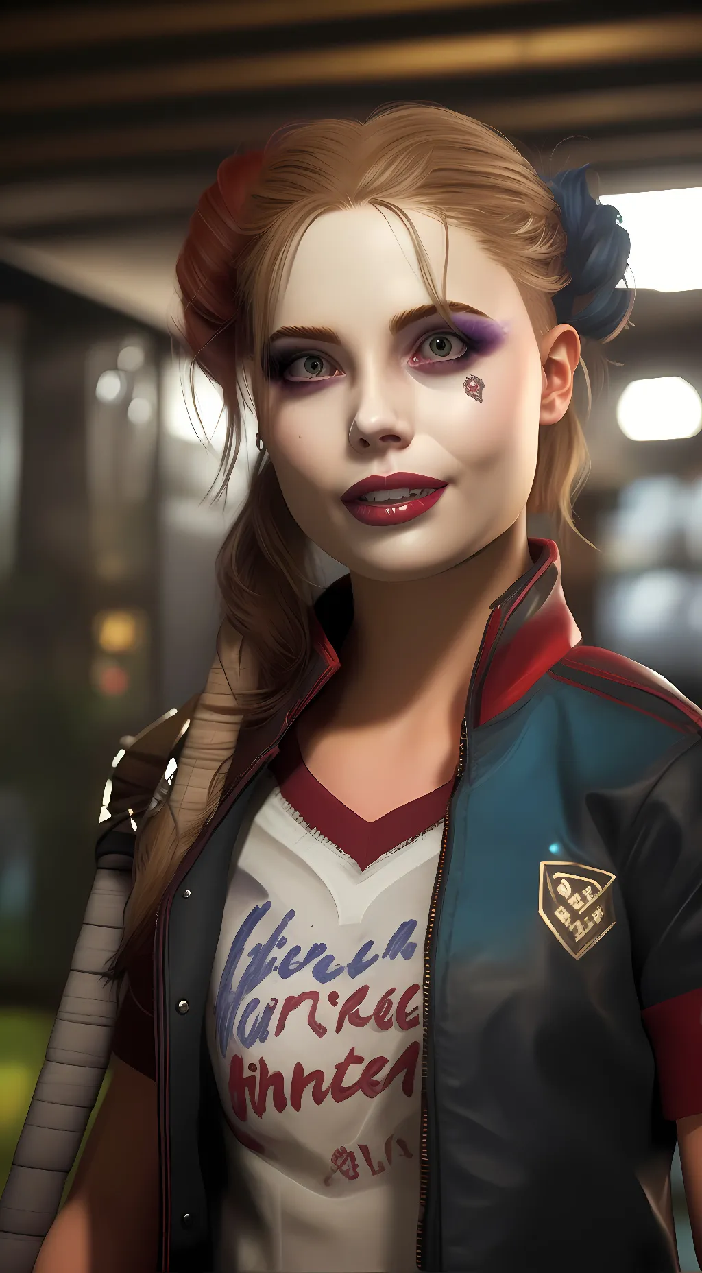 ai character: Harley Quinn  background