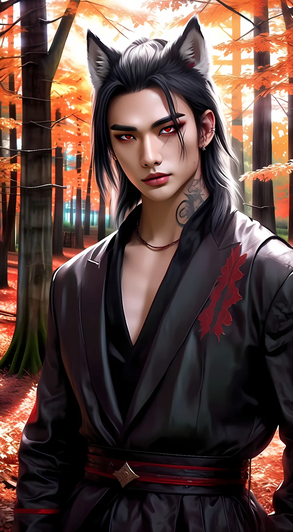 ai character: Skz Wolfpack.  background