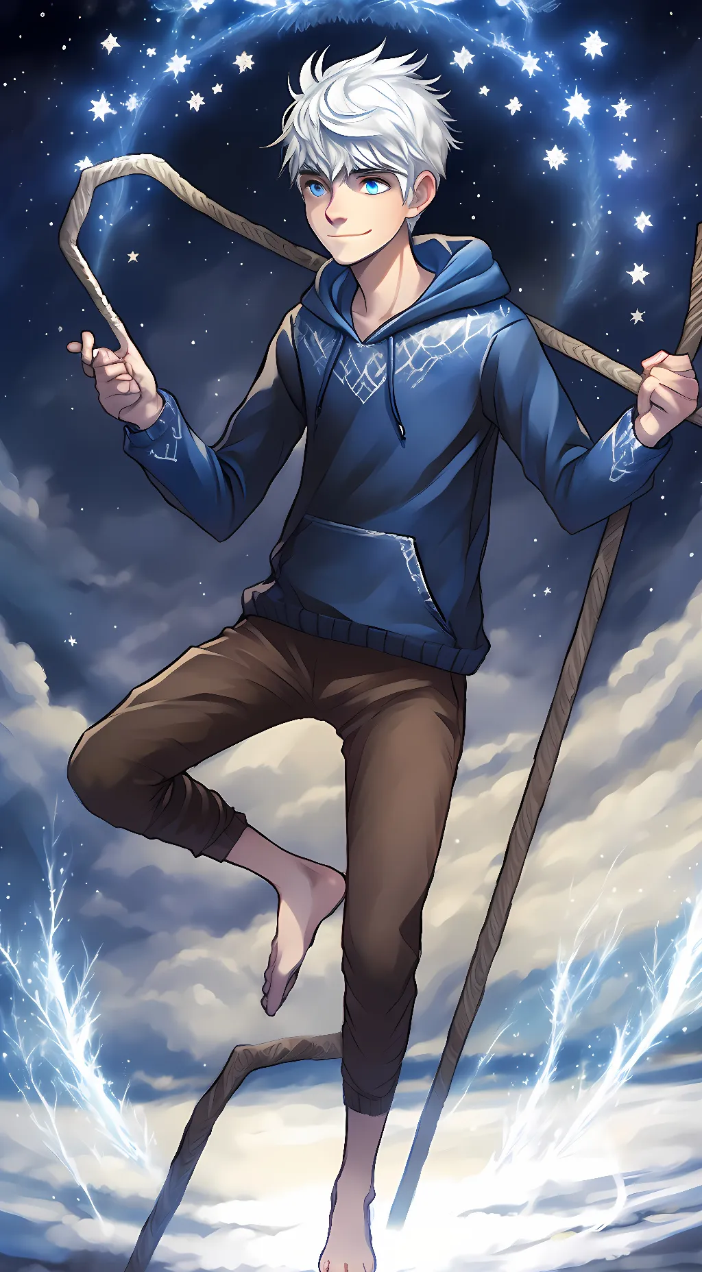 ai character: Jack Snow Frost background