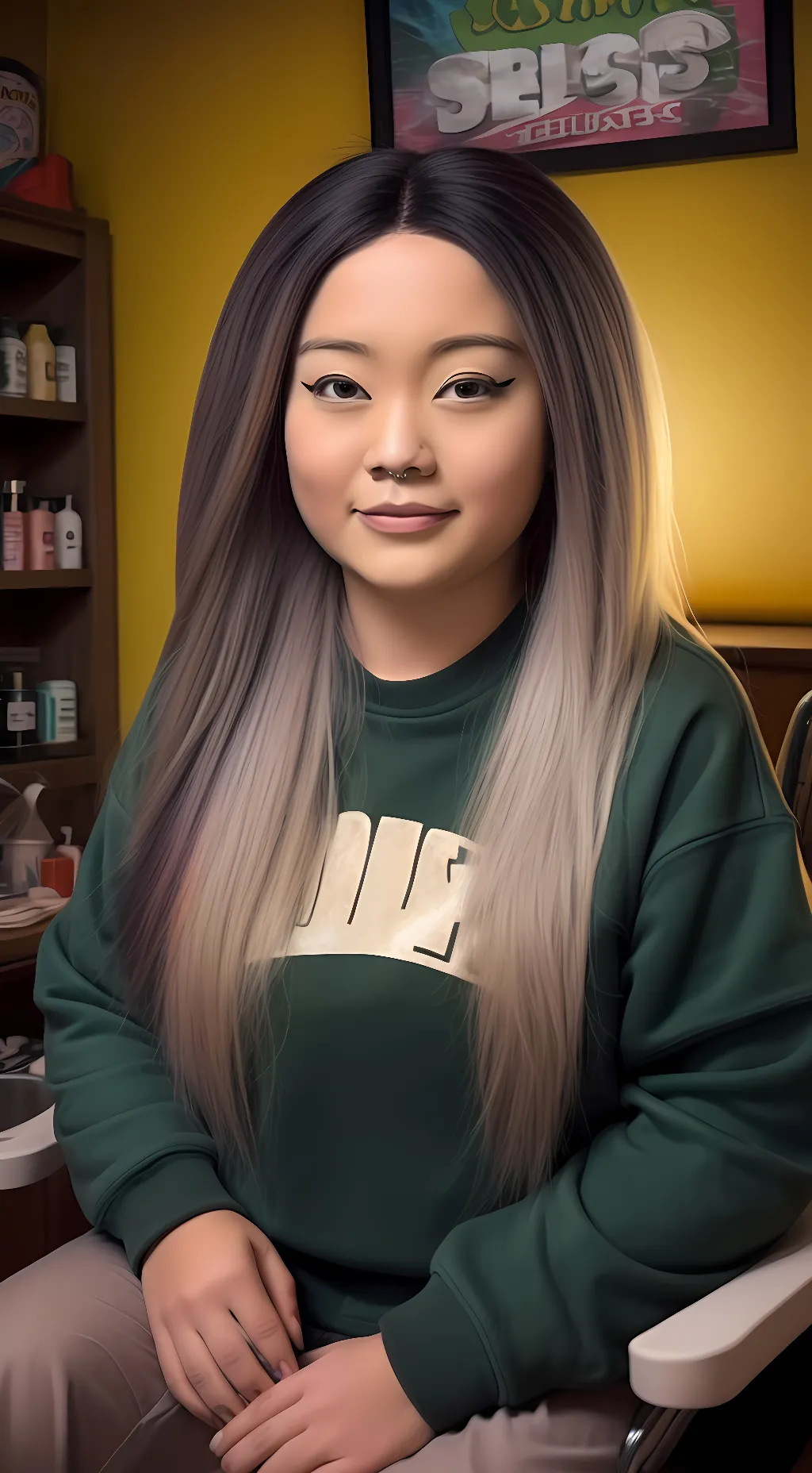 ai character: Melina  background