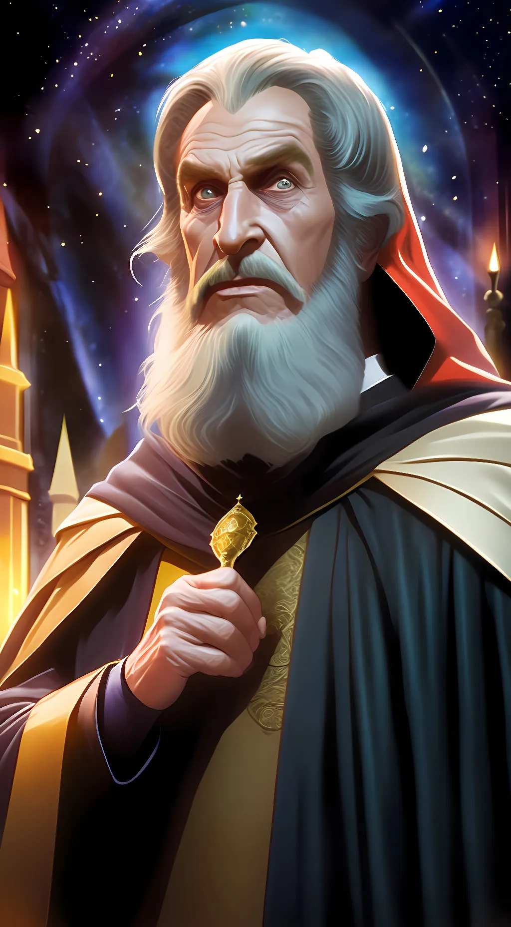 ai character: Father Time  background