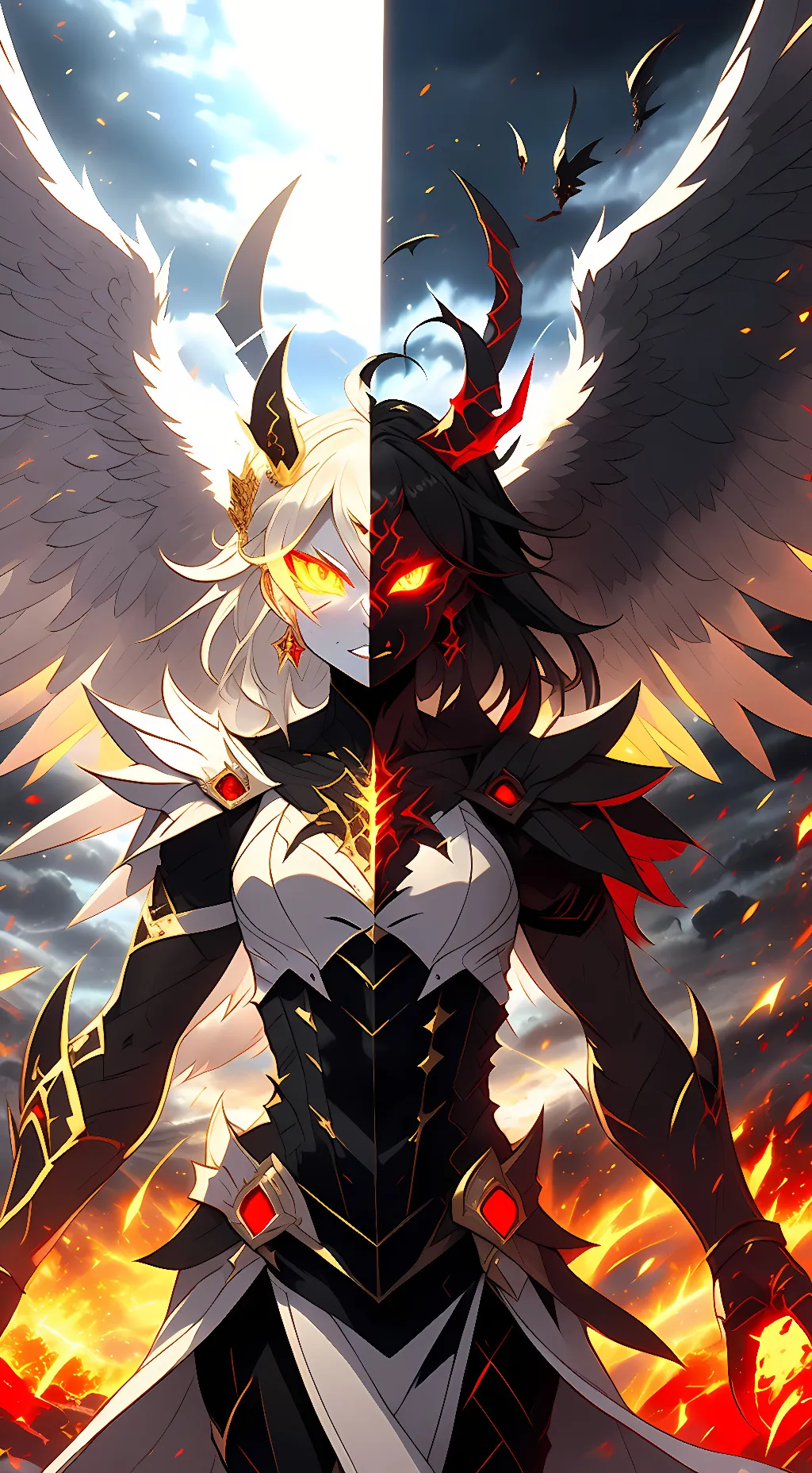ai character: 😈Hells VS Heavens😇 background