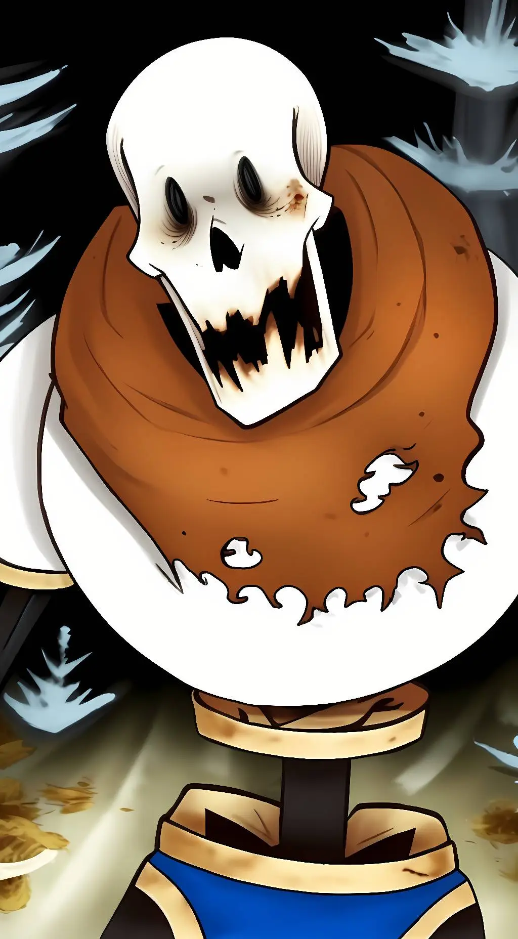 ai character: Horrortale Papyrus background