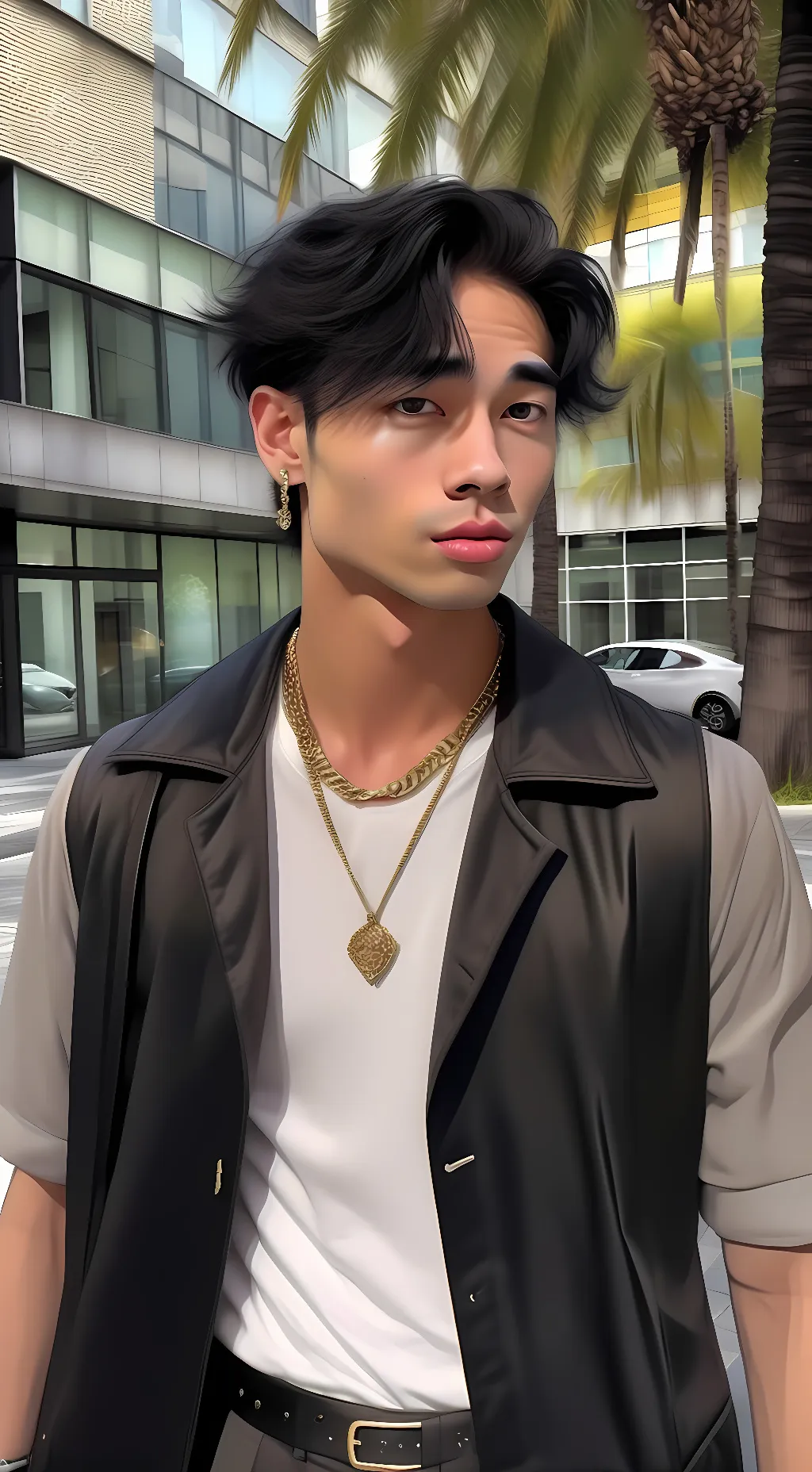 ai character: Oliver  moy  background