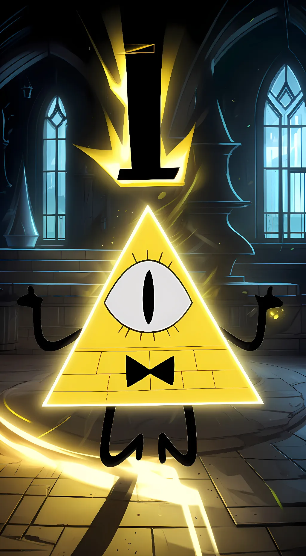 ai character: Bill Cipher  background